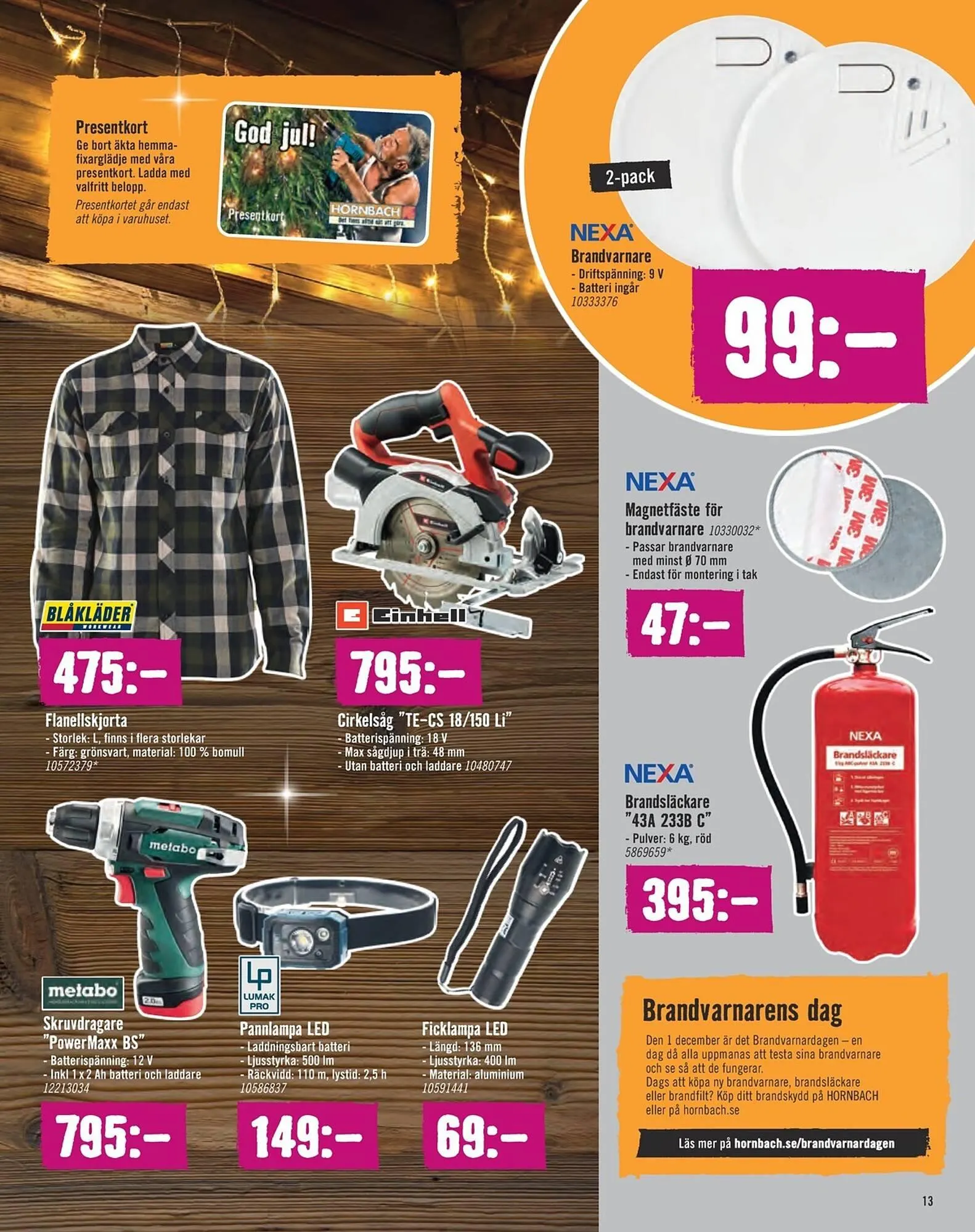 Hornbach reklamblad från 28 oktober till 23 november 2024 - Reklamblad sidor 13