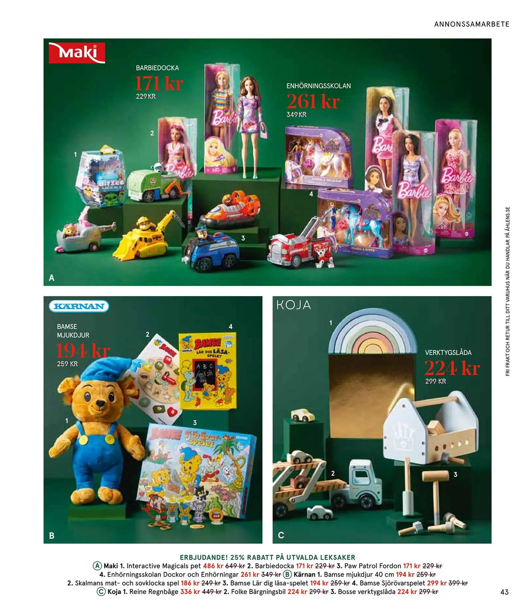 Åhléns reklamblad från 25 november till 24 december 2024 - Reklamblad sidor 43