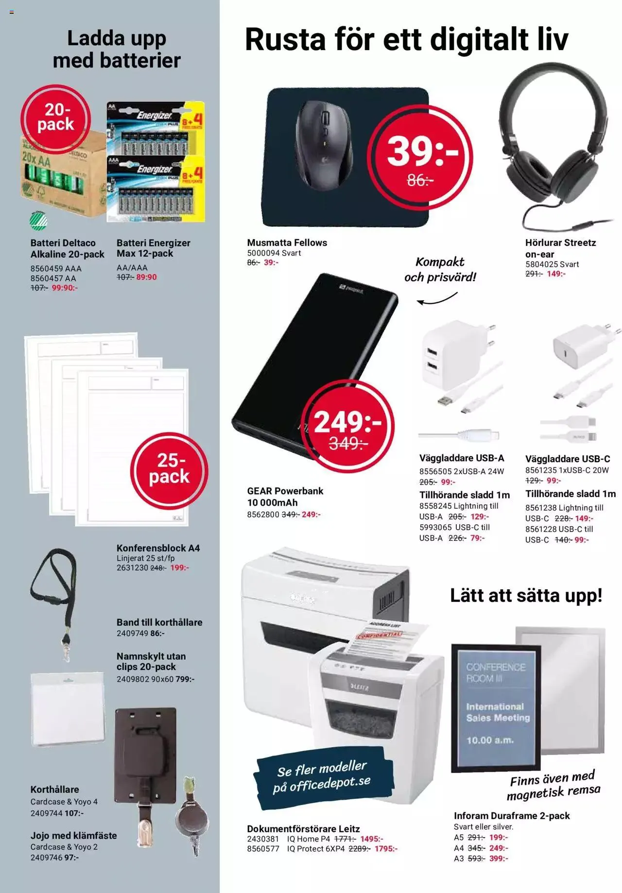 Office Depot - erbjudanden från 1 september till 30 september 2023 - Reklamblad sidor 4