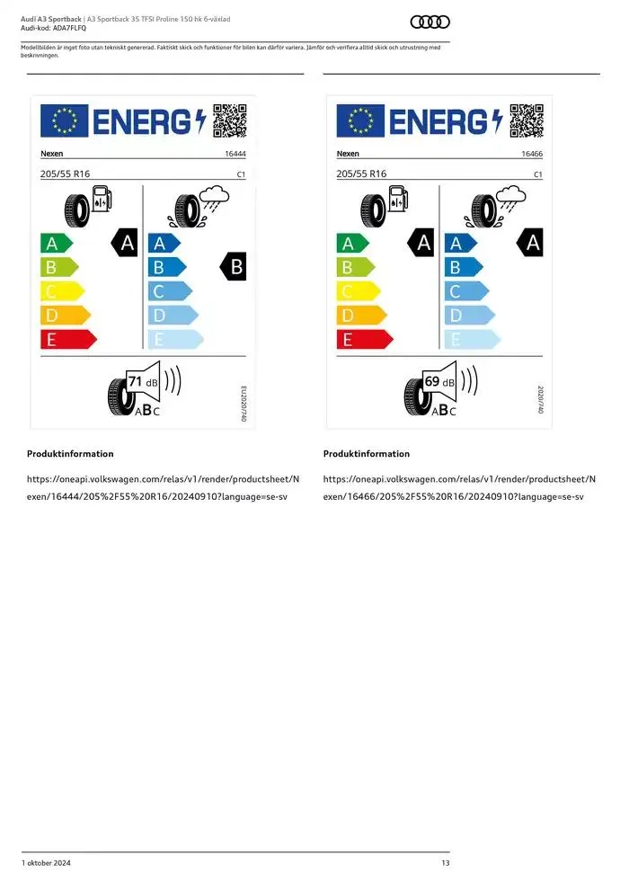 Audi A3 Sportback från 1 oktober till 1 oktober 2025 - Reklamblad sidor 13