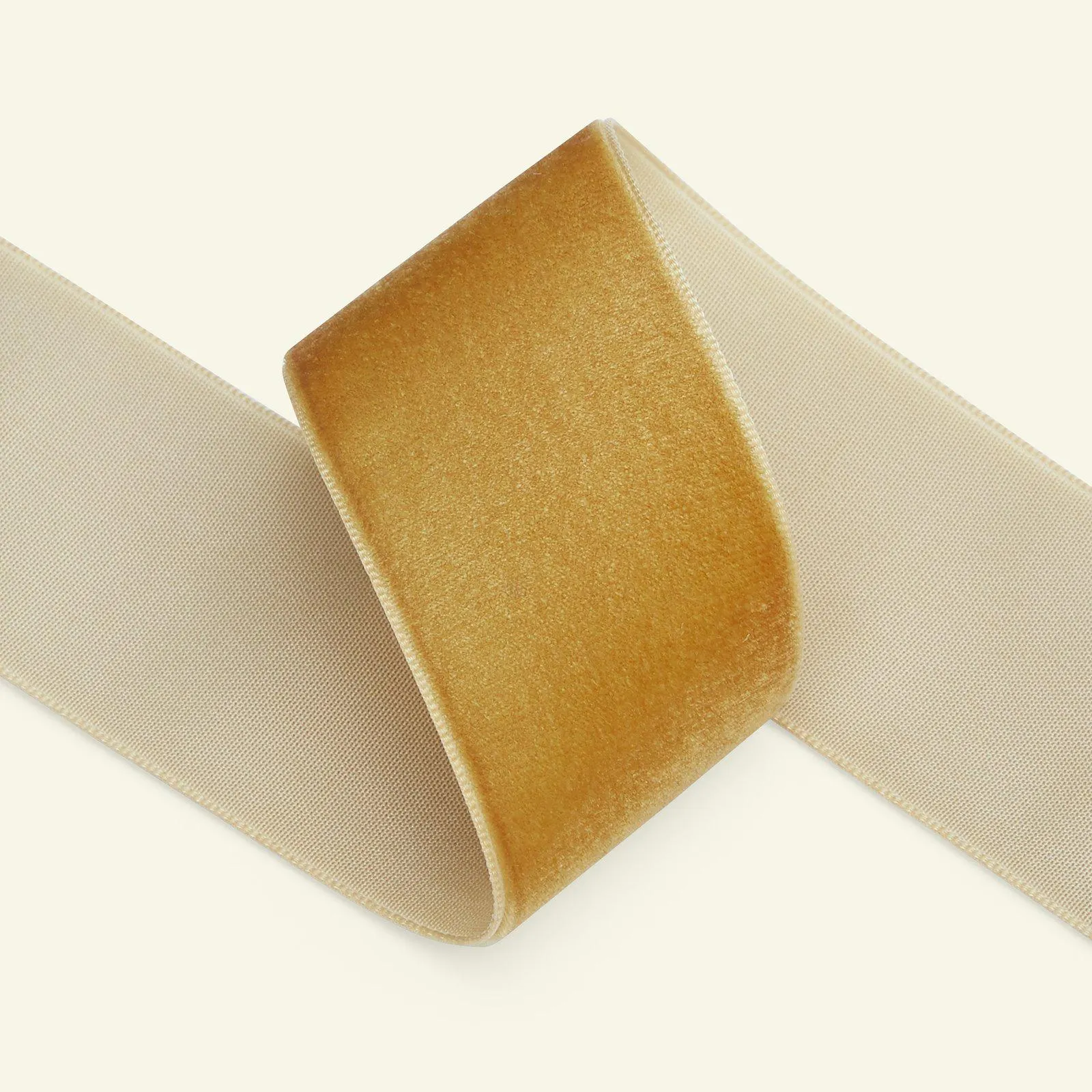 Sammetsband 38mm curry 3m