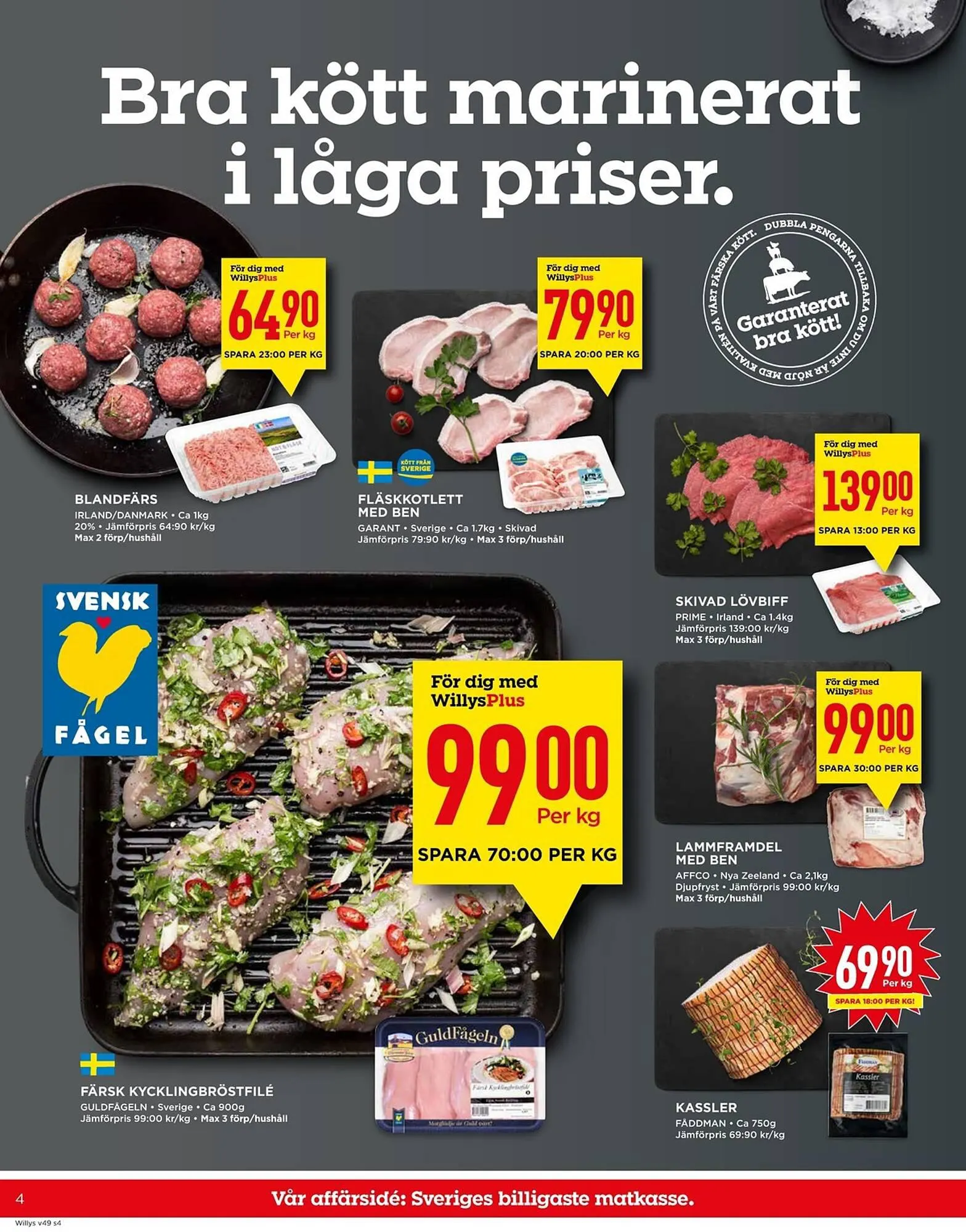 Willys reklamblad från 4 december till 10 december 2023 - Reklamblad sidor 4