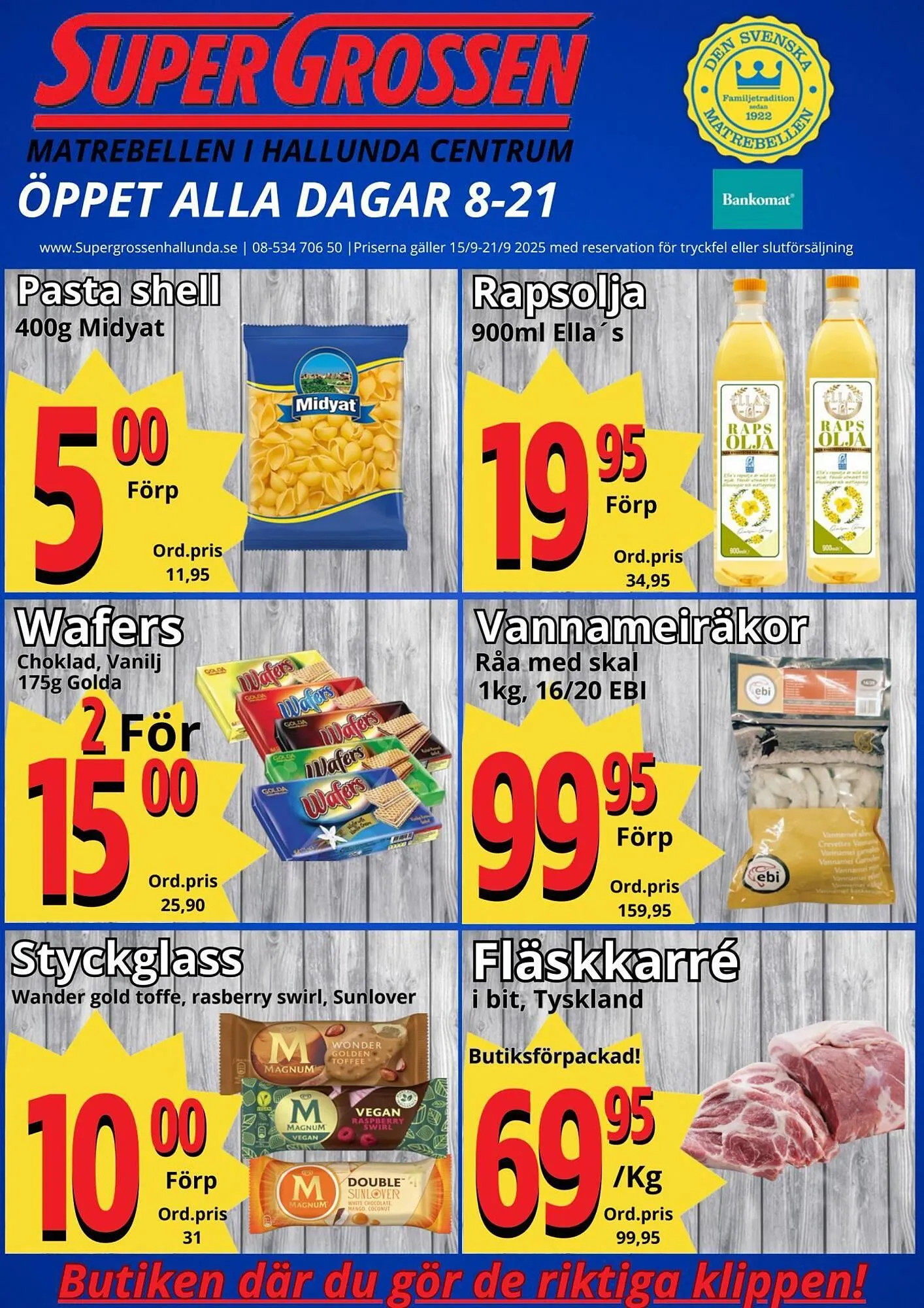 Supergrossen reklamblad från 14 september till 21 september 2025 - Reklamblad sidor 1