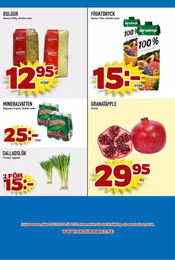 Prisma Mat reklambad från 30 december till 13 januari 2025 - Reklamblad sidor 8