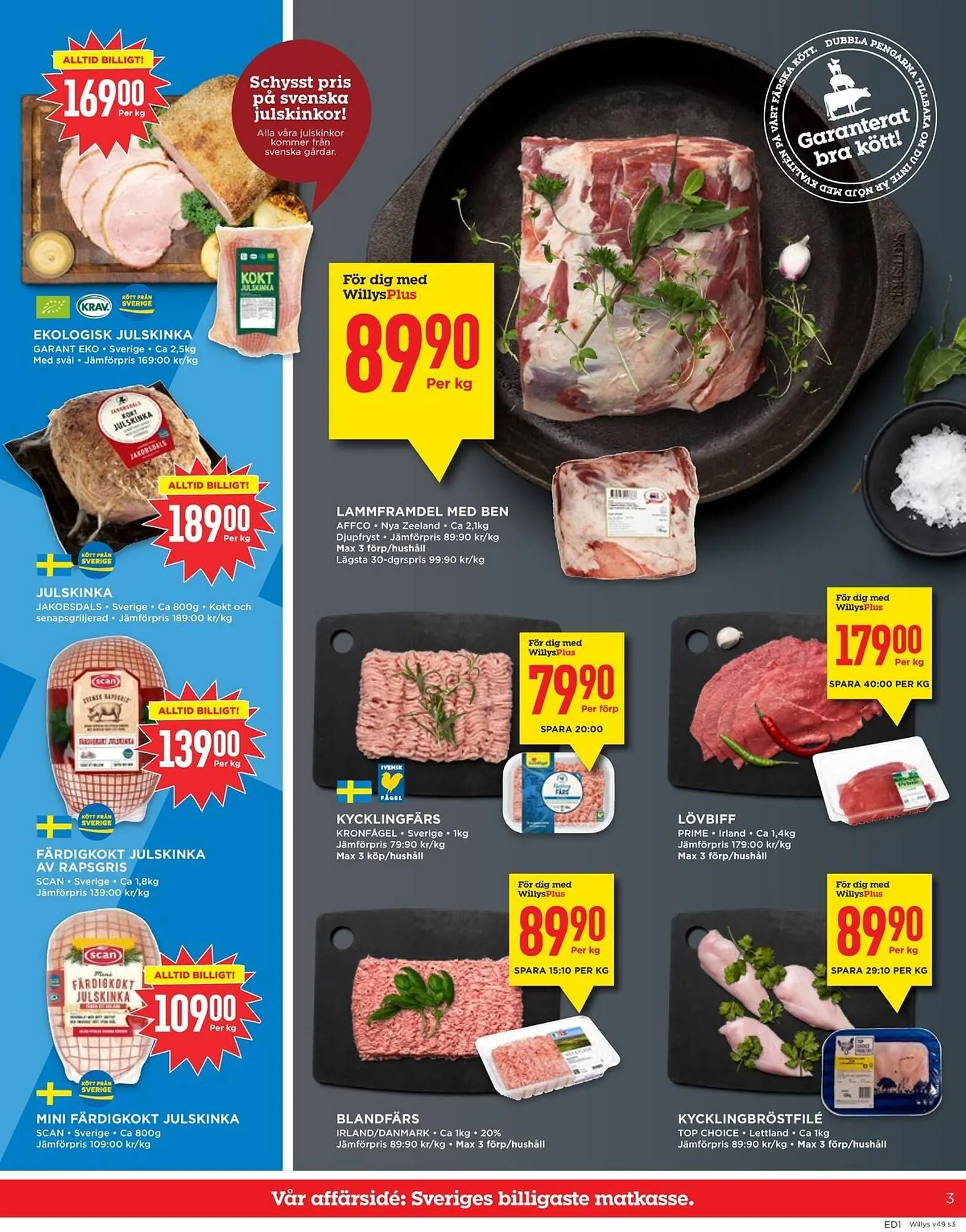 Willys reklamblad från 1 december till 7 december 2025 - Reklamblad sidor 3