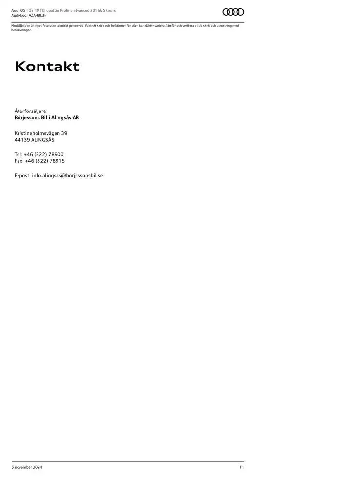 Audi Q5 från 5 november till 5 november 2025 - Reklamblad sidor 11