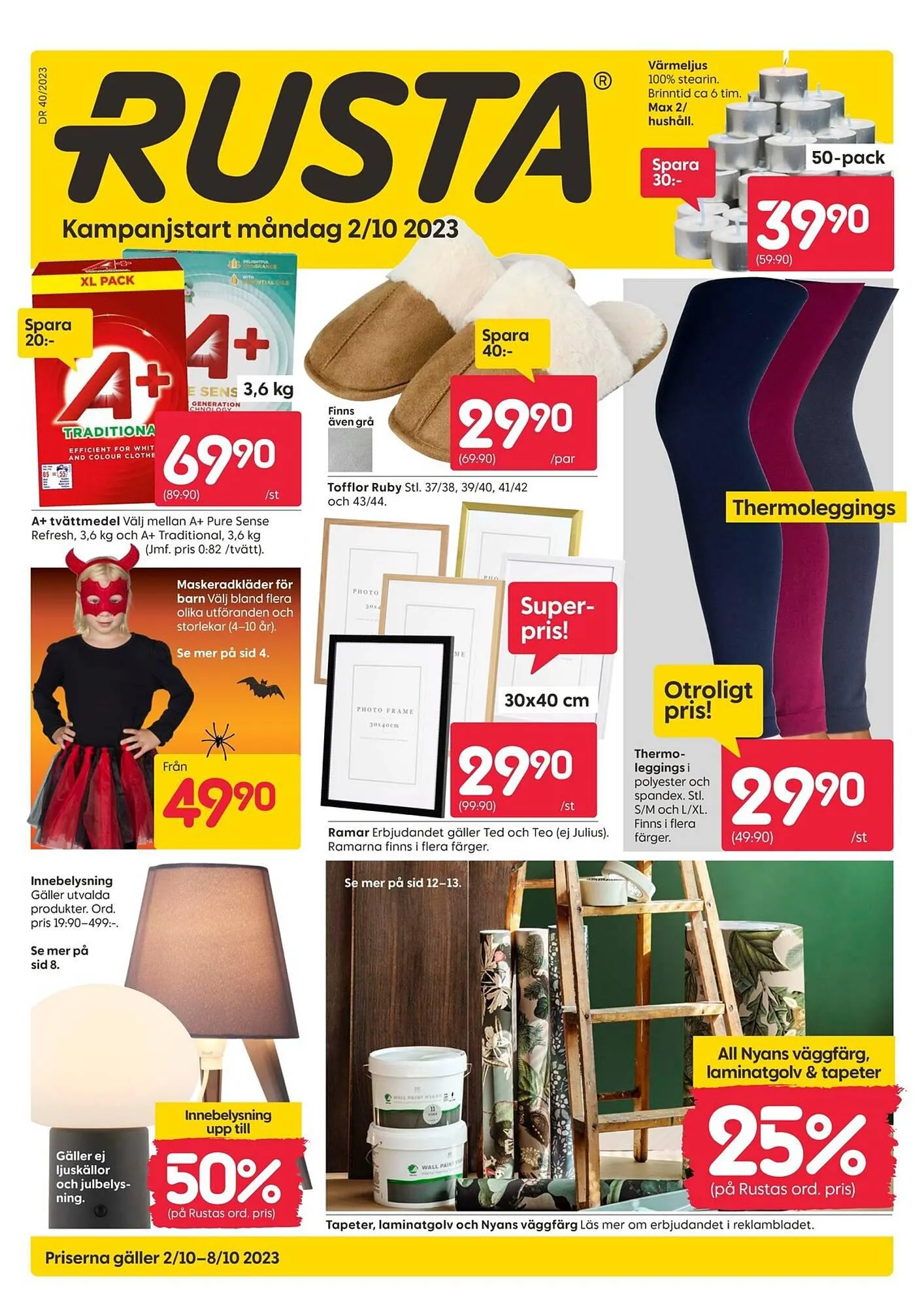 Rusta reklamblad från 2 oktober till 8 oktober 2023 - Reklamblad sidor 1