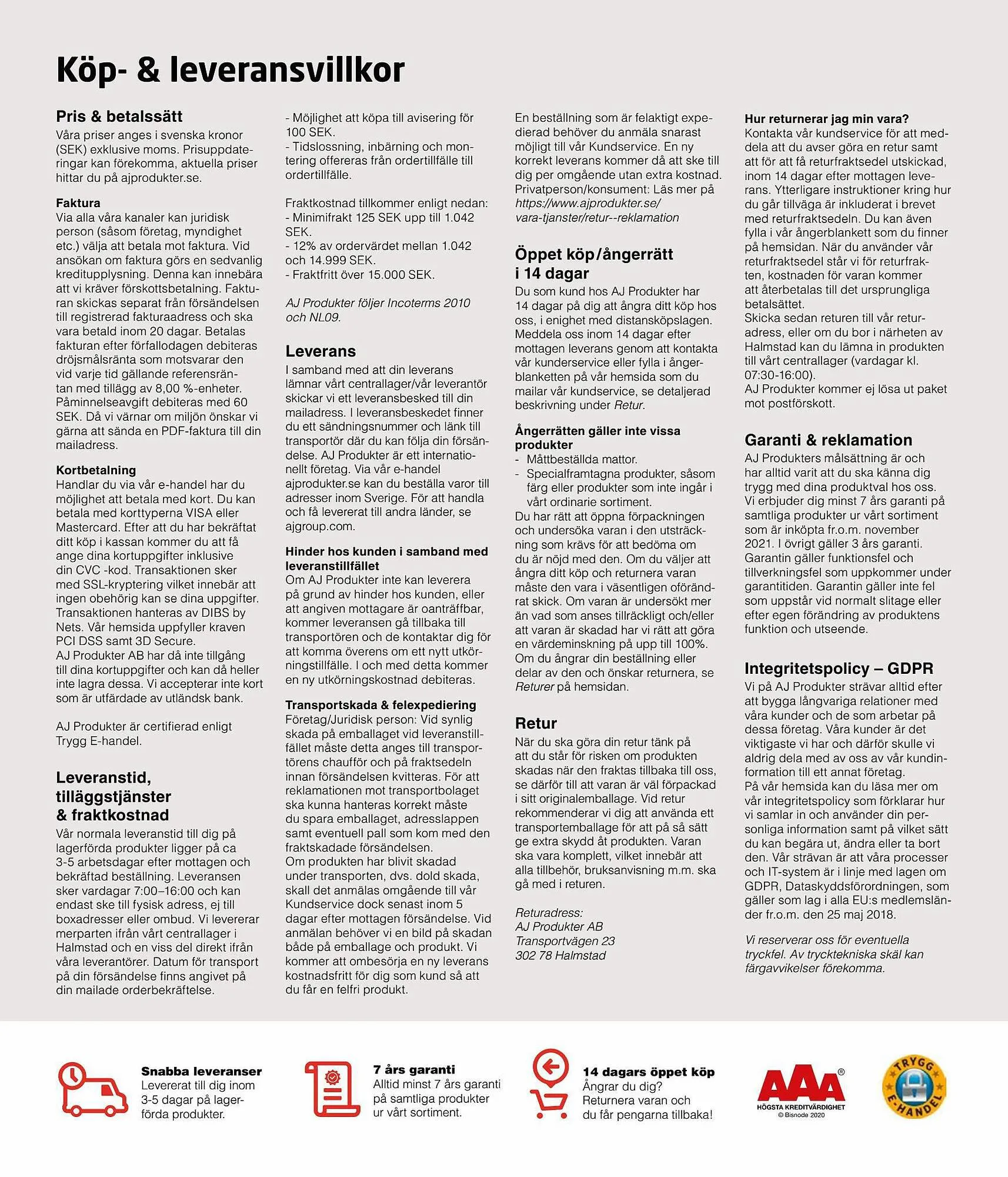 AJ Produkter reklamblad från 8 oktober till 4 december 2023 - Reklamblad sidor 404