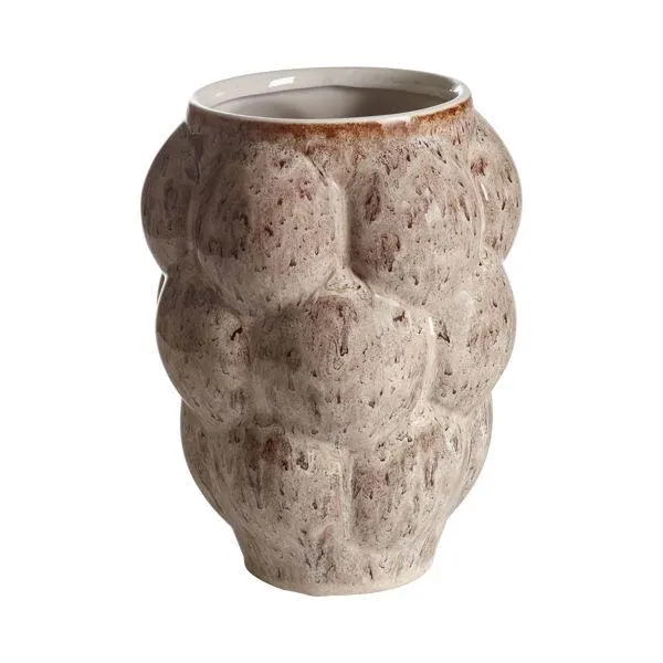 PIMONA Vas creme/brun 19 x 19 x 25 cm