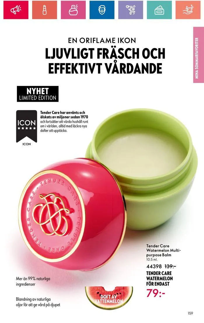 Oriflame reklamblad från 20 juni till 4 juli 2024 - Reklamblad sidor 159