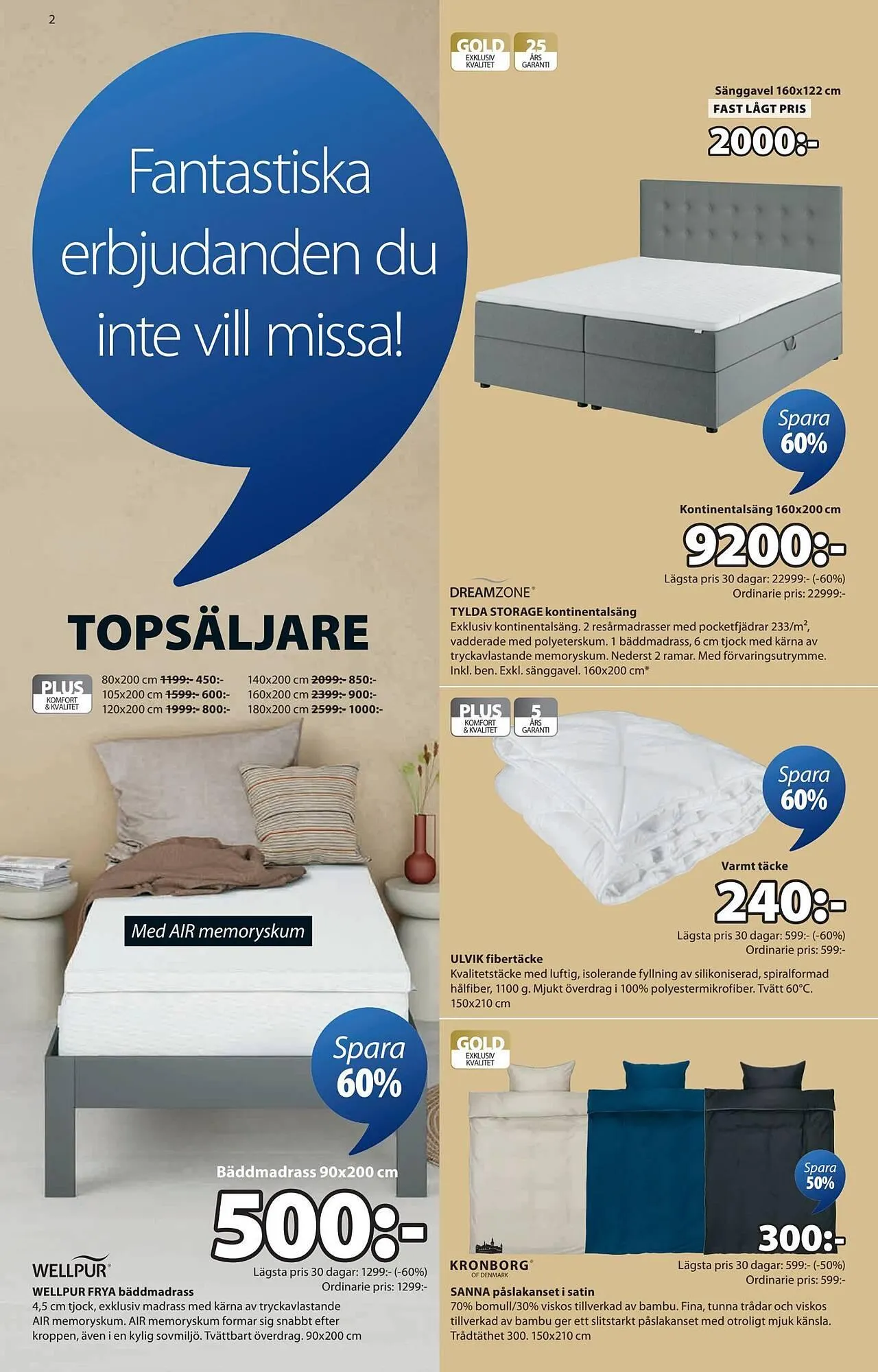JYSK reklamblad från 2 februari till 2 mars 2026 - Reklamblad sidor 2