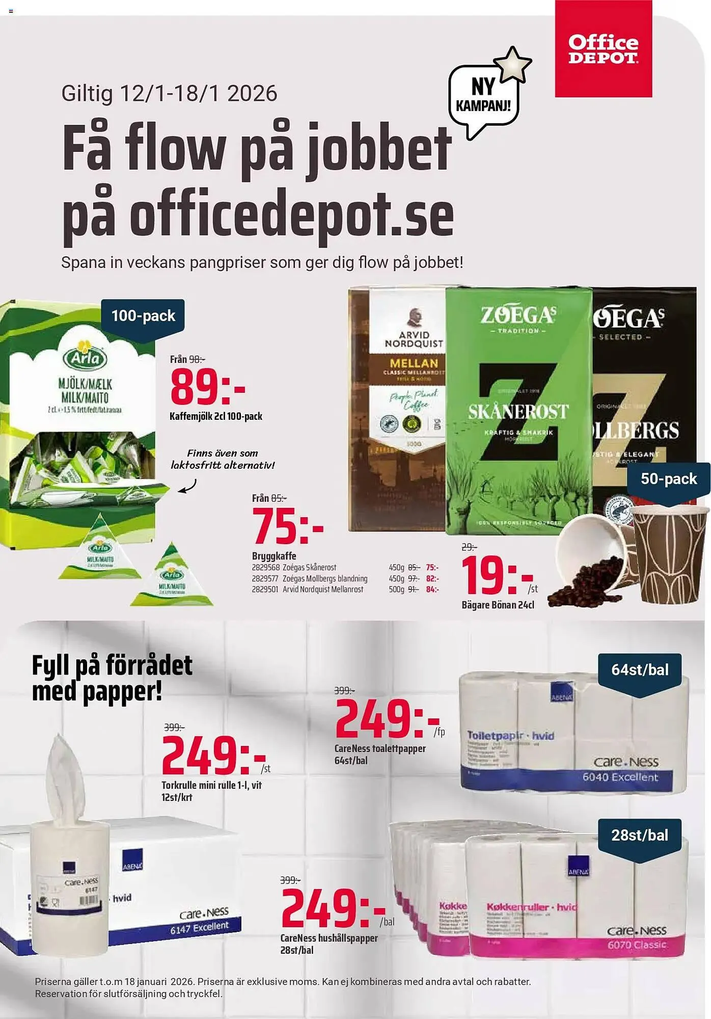 Office Depot reklamblad från 12 januari till 18 januari 2026 - Reklamblad sidor 1