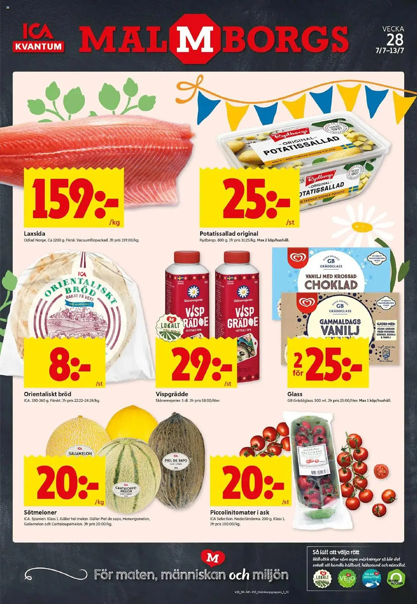 ICA Kvantum reklamblad från 7 juli till 13 juli 2025 - Reklamblad sidor 1