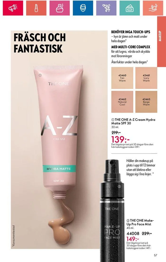 Oriflame reklamblad från 20 juni till 4 juli 2024 - Reklamblad sidor 57