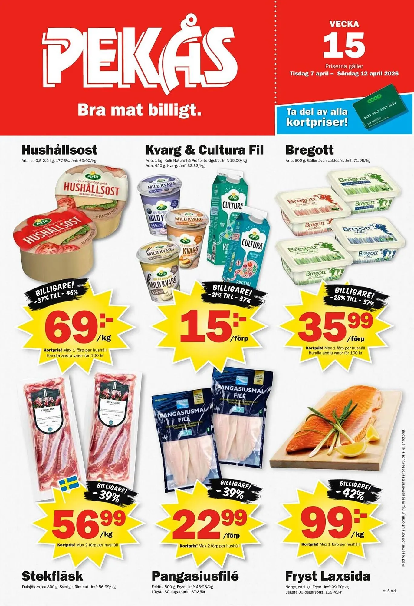 Pekås reklamblad från 7 april till 12 april 2026 - Reklamblad sidor 1
