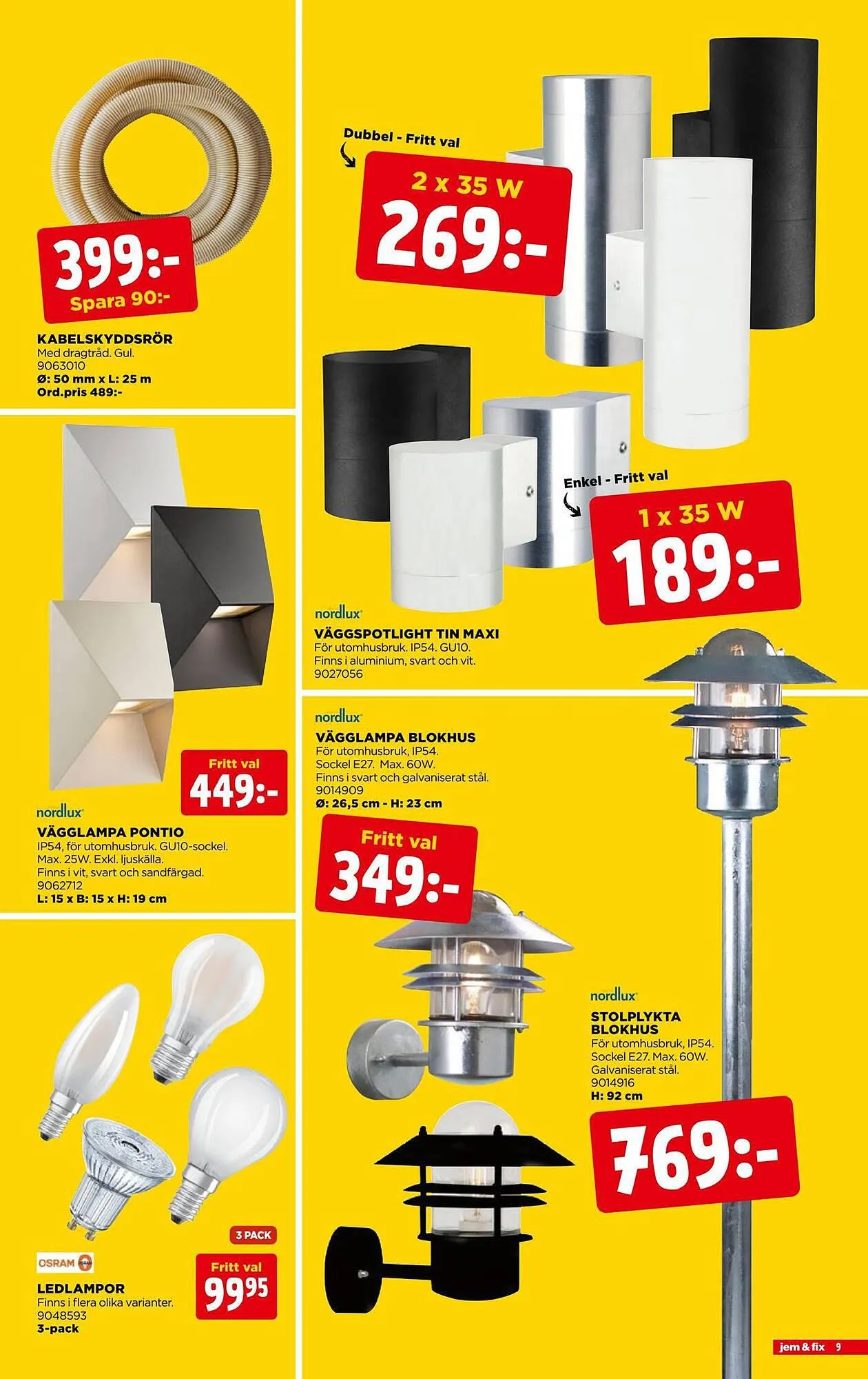 Jem&Fix reklamblad från 20 augusti till 27 augusti 2023 - Reklamblad sidor 9
