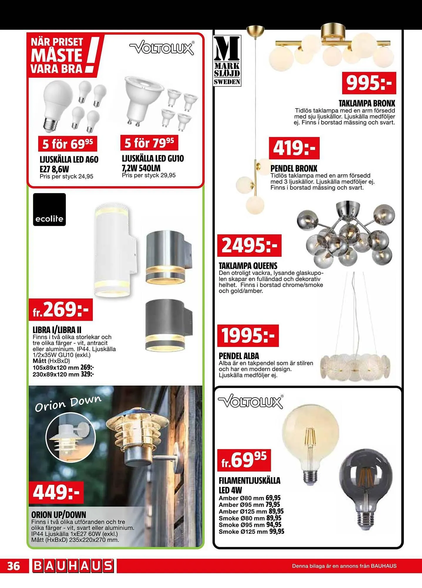 Bauhaus reklamblad från 1 oktober till 15 oktober 2023 - Reklamblad sidor 36
