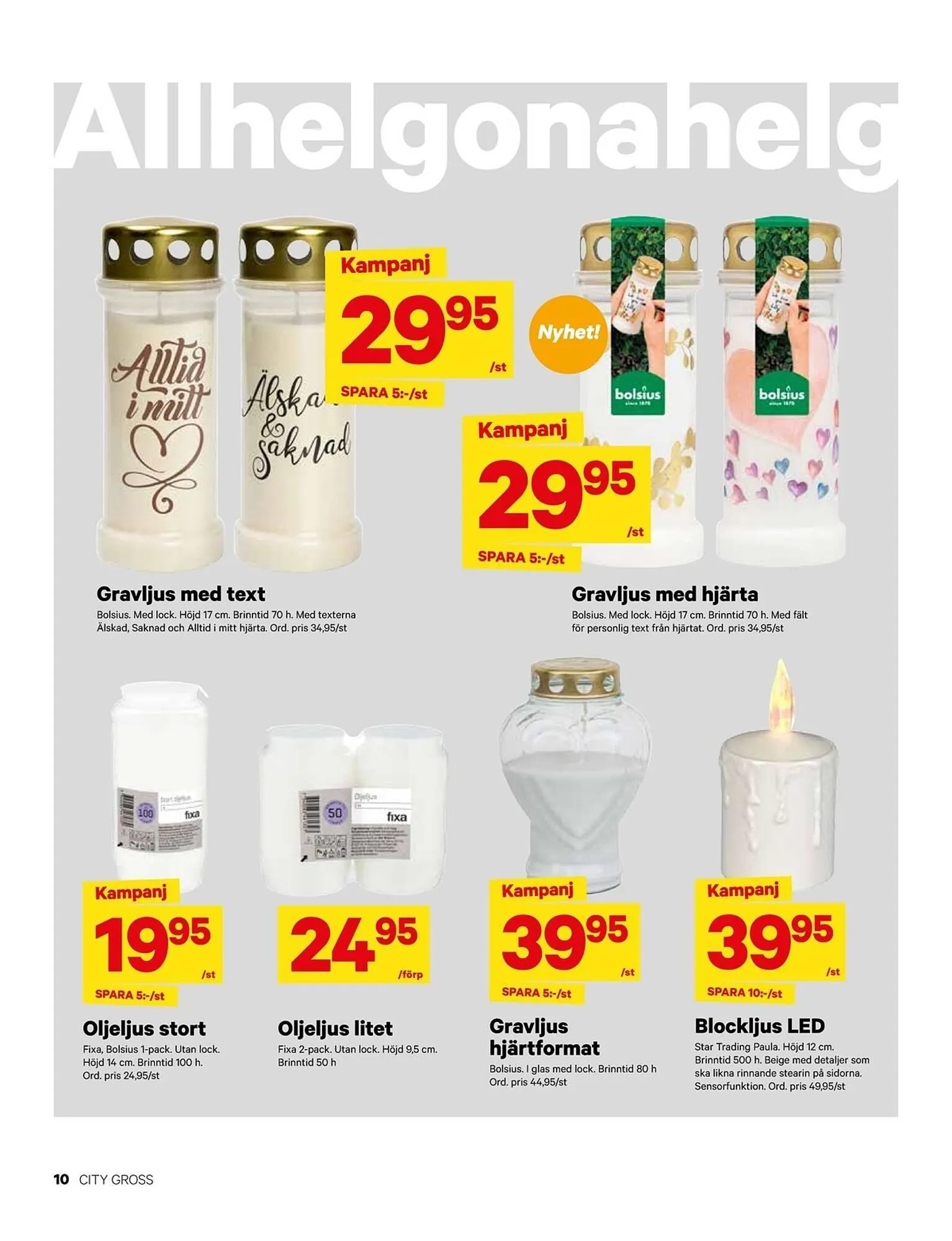 City Gross reklamblad från 21 oktober till 17 november 2024 - Reklamblad sidor 10