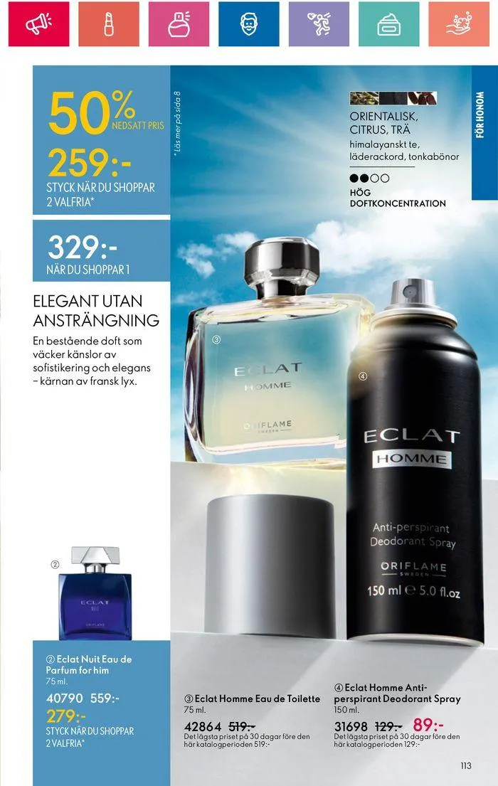 Oriflame reklamblad från 20 juni till 4 juli 2024 - Reklamblad sidor 113