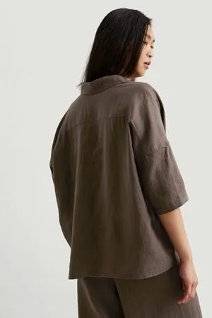 Oversize linneskjorta