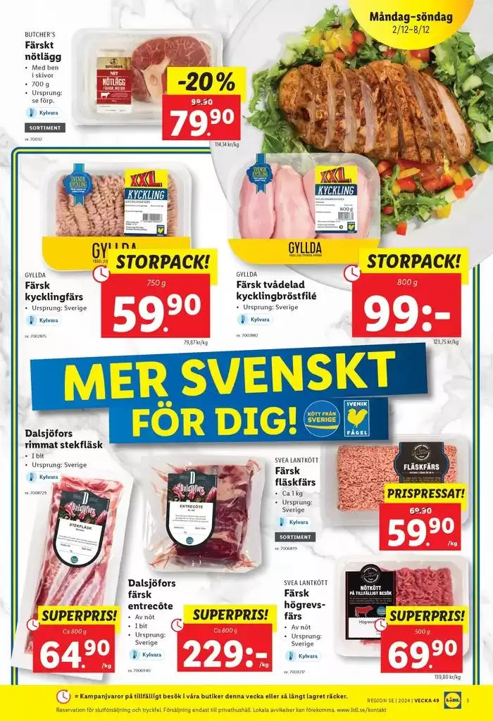 ERBJUDANDEN VECKA 49 från 2 december till 8 december 2024 - Reklamblad sidor 3
