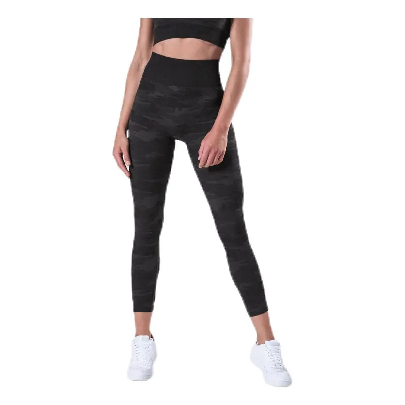 Fitness Seamless Tights 7/8 Patterned/Black
