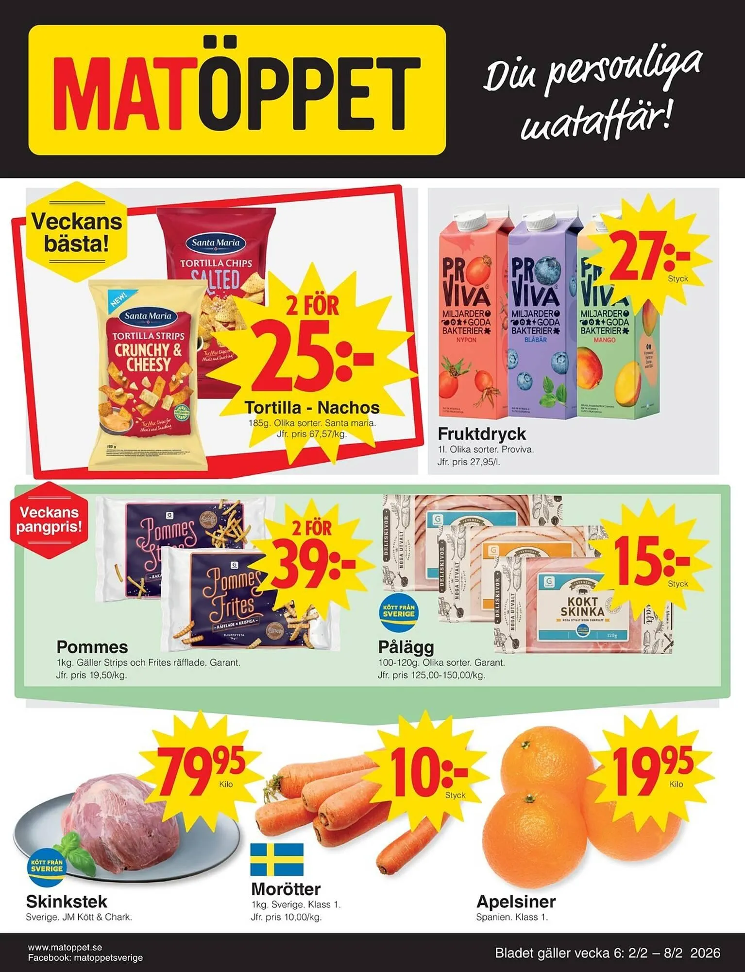 Matöppet reklamblad - 1