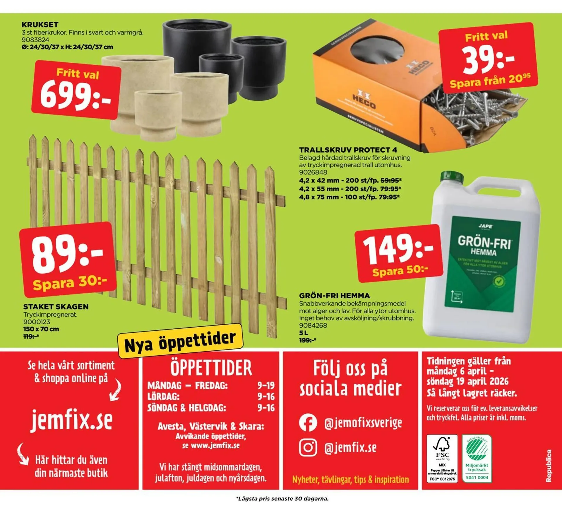 Jem&Fix reklamblad från 6 april till 20 april 2026 - Reklamblad sidor 20