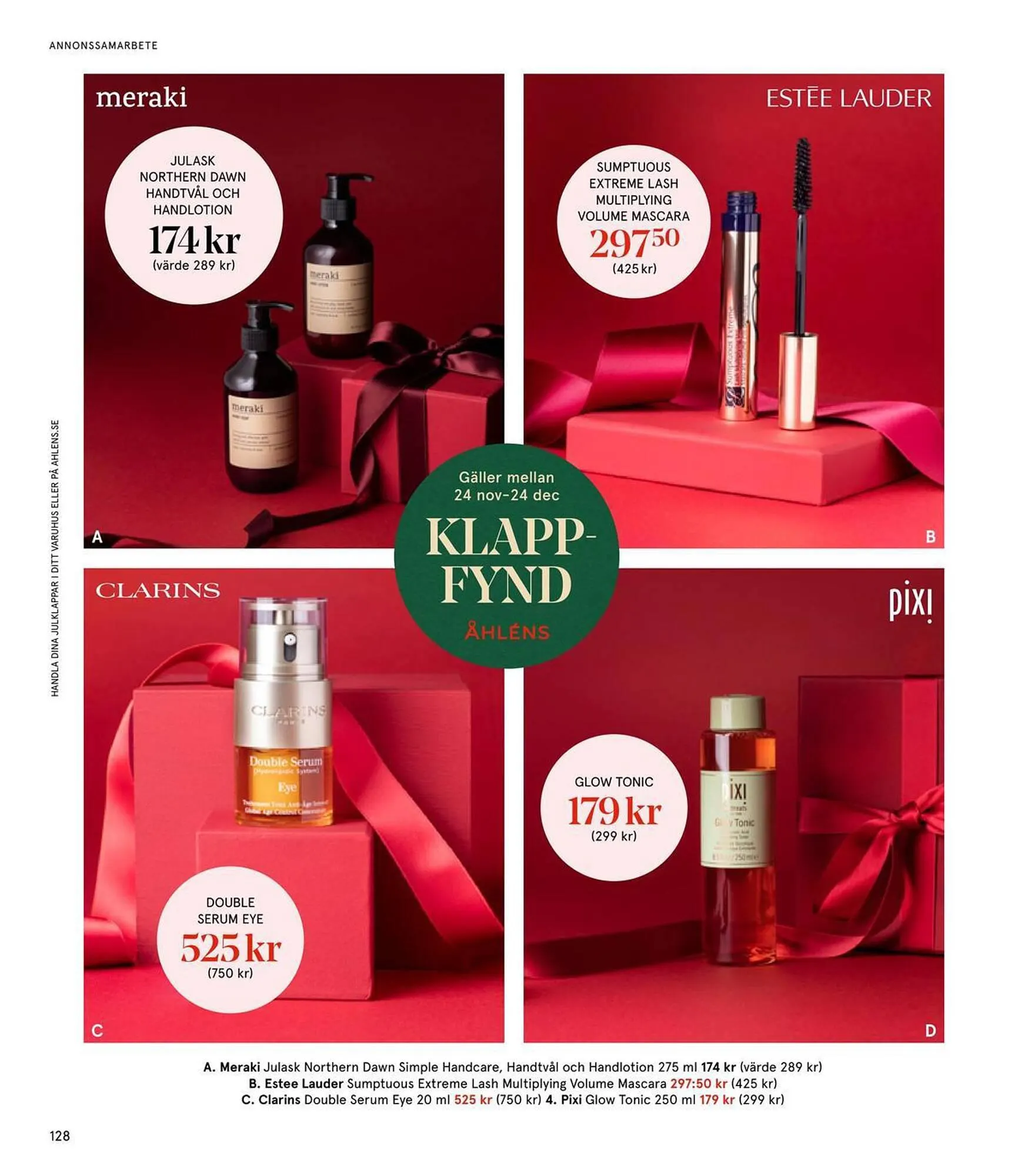 Åhléns reklamblad från 24 november till 24 december 2023 - Reklamblad sidor 128