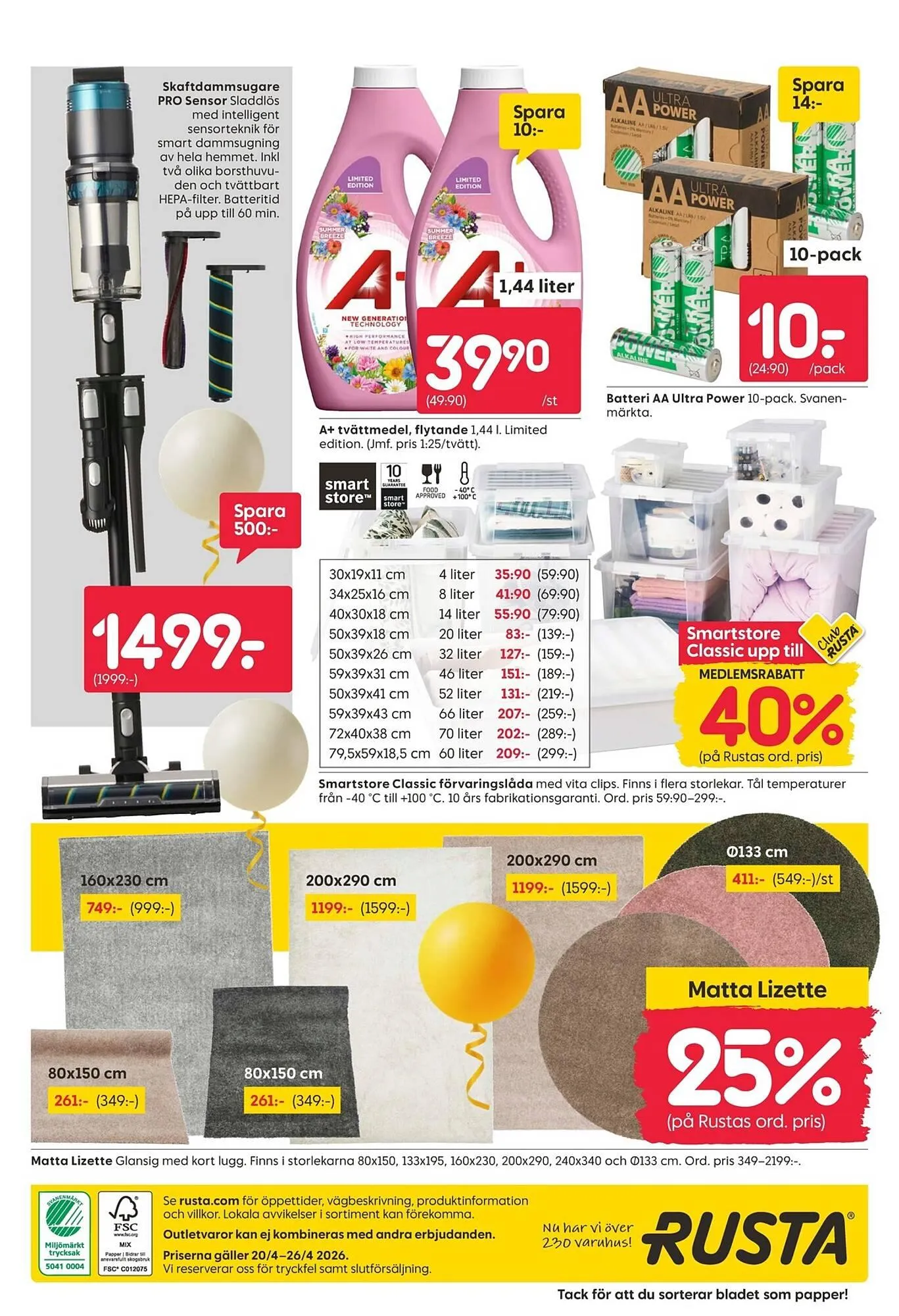 Rusta reklamblad från 20 april till 26 april 2026 - Reklamblad sidor 20