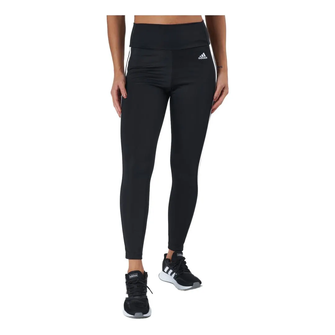 High Rise 3-Stripes 7/8 Tights Black / White