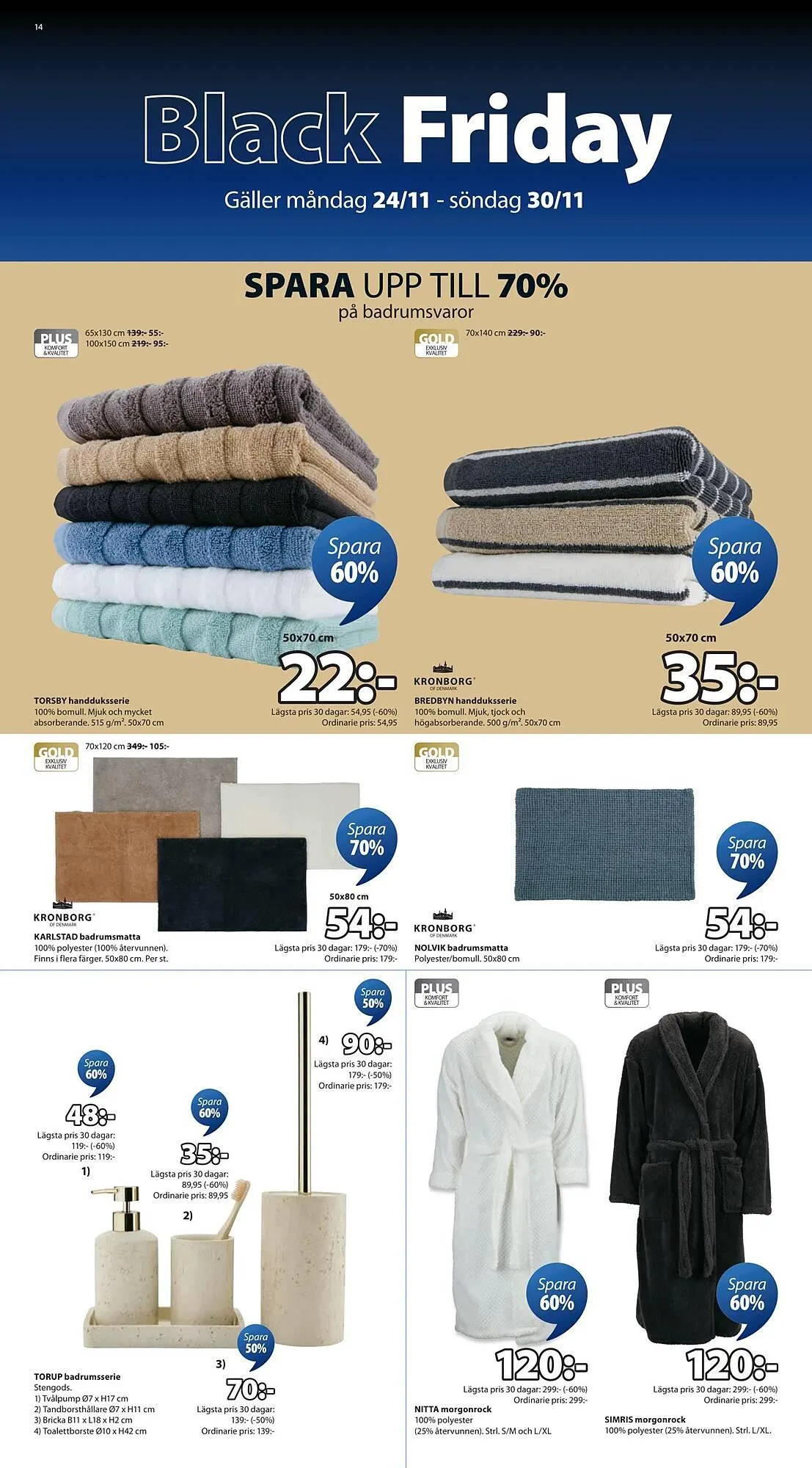 JYSK reklamblad från 24 november till 30 november 2025 - Reklamblad sidor 14