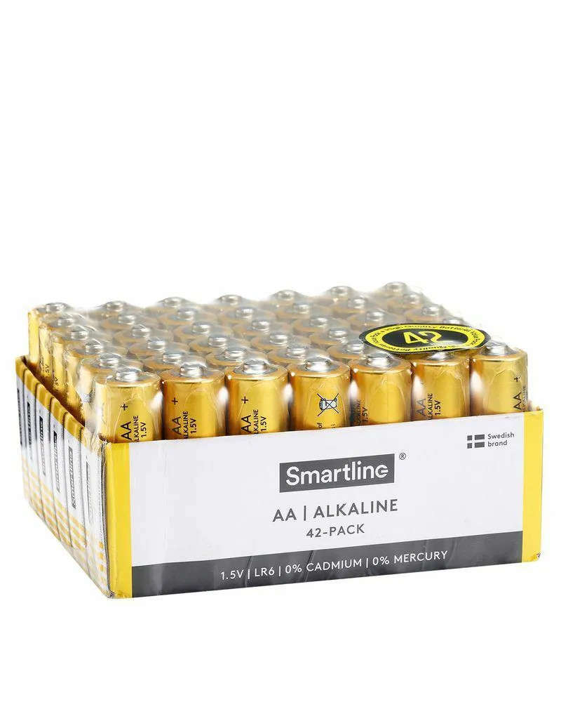 Batterier AA LR6 Smartline 42‑pack