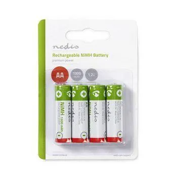 Nedis Laddningsbara Ni-MH-batteri AA | 1.2 V DC | 1300 mAh | 4-Blister