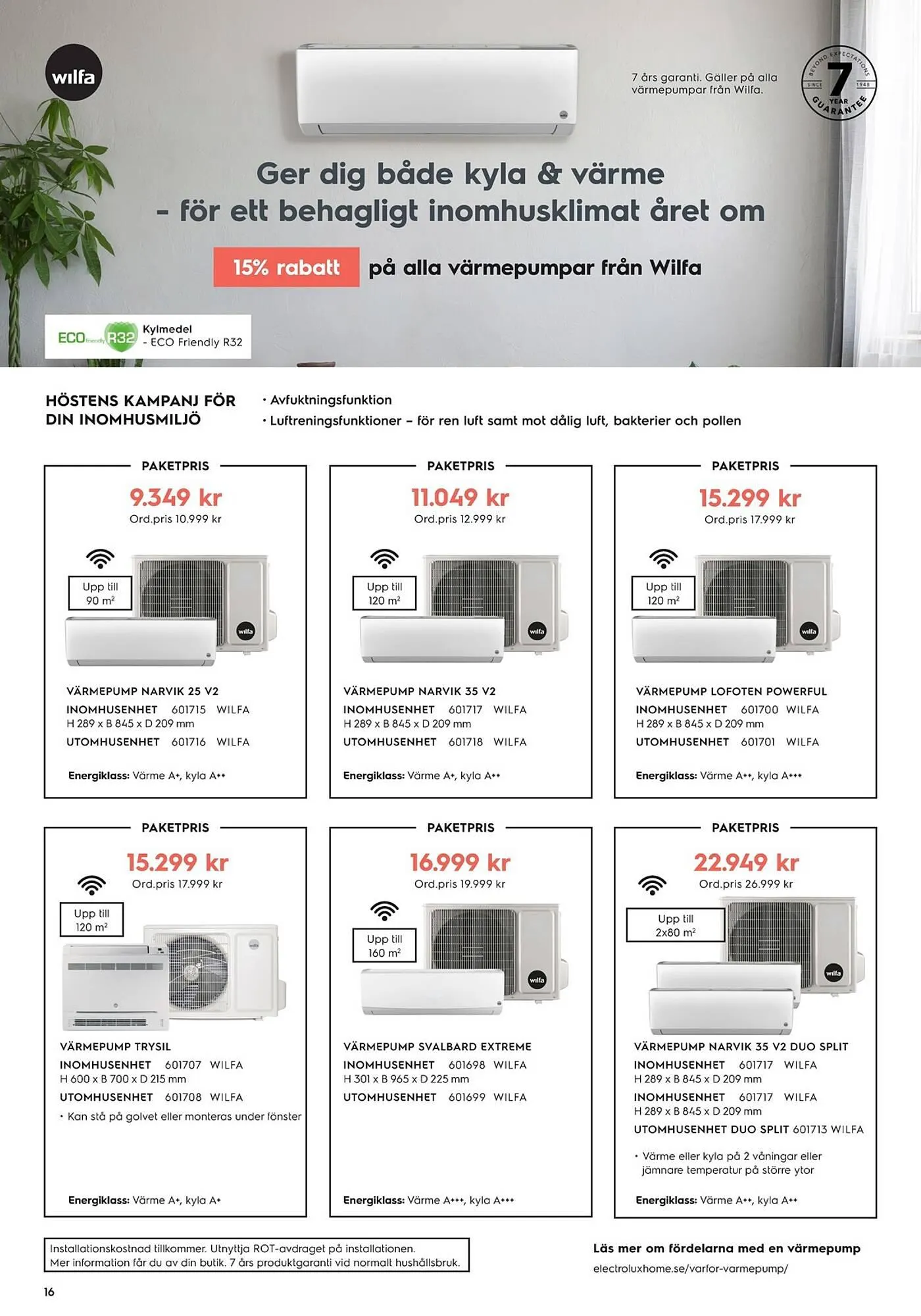 Electrolux Home reklamblad från 21 augusti till 2 oktober 2023 - Reklamblad sidor 16