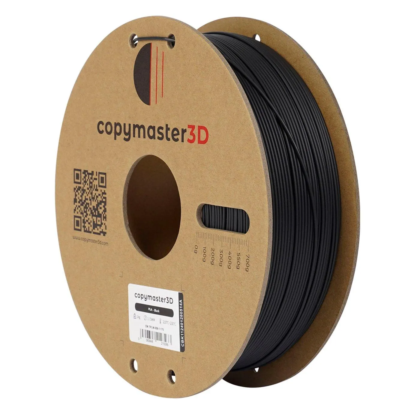 Copymaster3D PLA-filament för 3D-skrivare 1,75 mm Svart