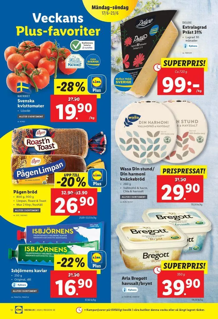 ERBJUDANDEN VECKA 25 från 17 juni till 23 juni 2024 - Reklamblad sidor 12