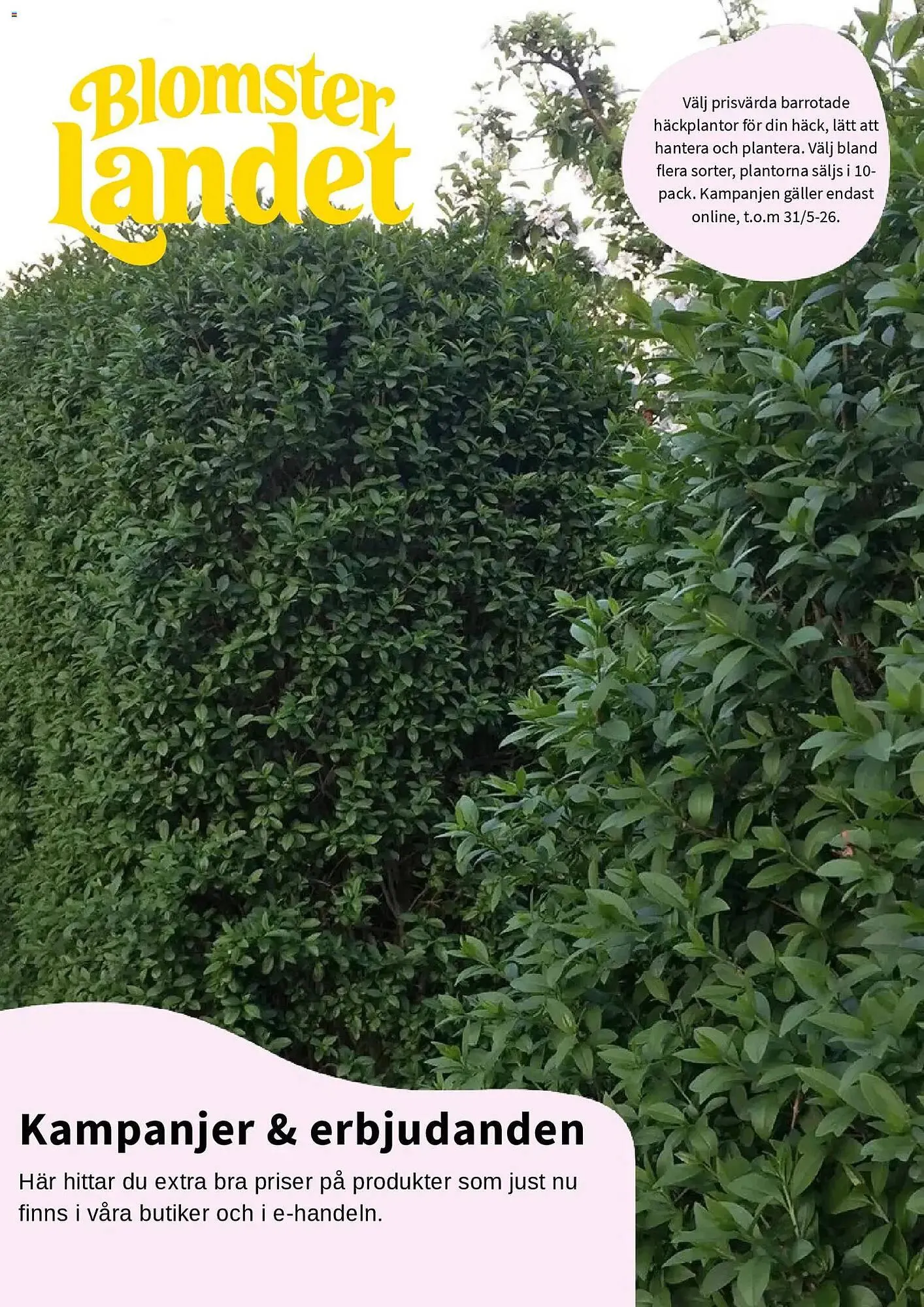 Blomsterlandet reklamblad från 20 april till 31 maj 2026 - Reklamblad sidor 1