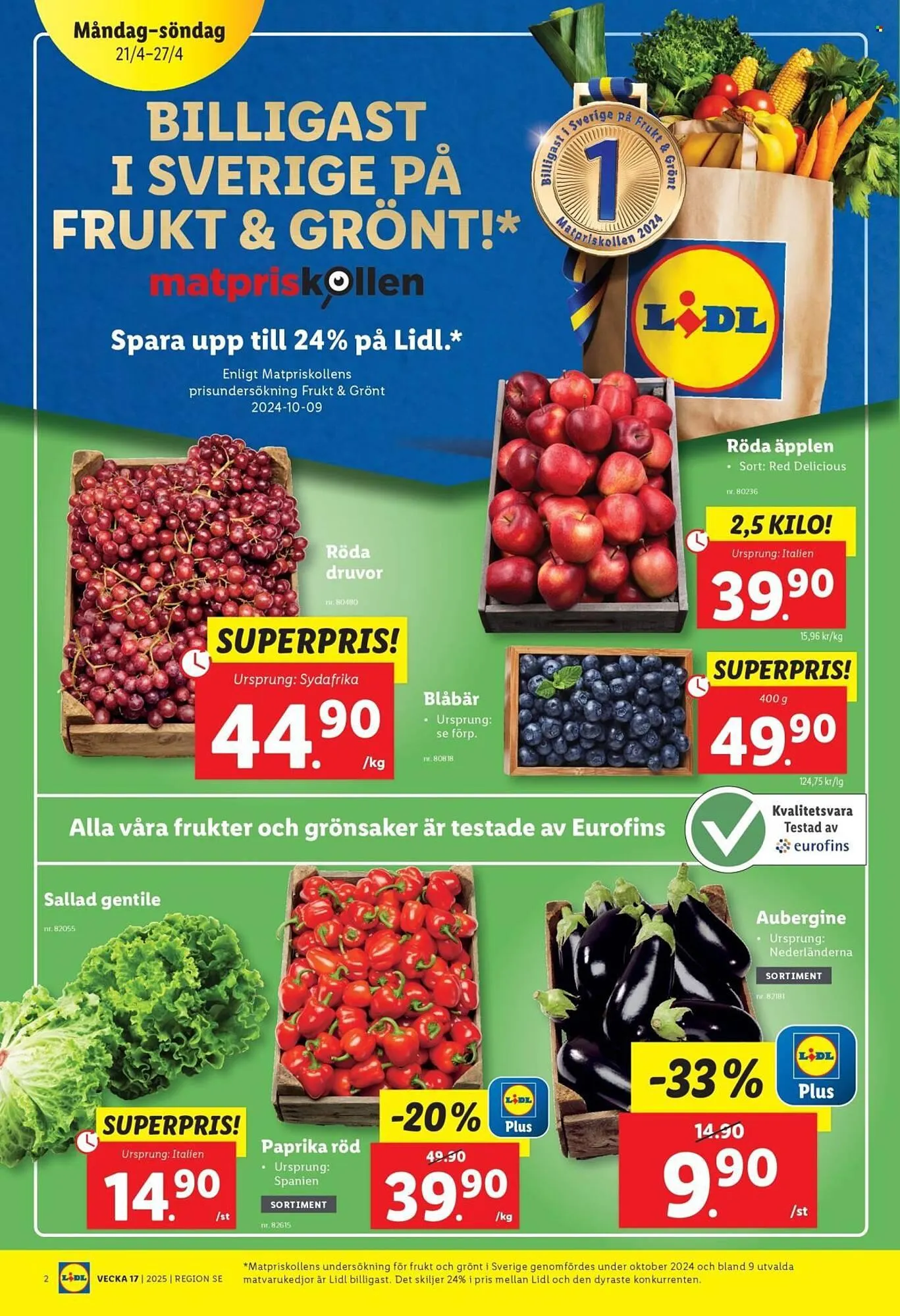 Lidl reklamblad från 21 april till 27 april 2025 - Reklamblad sidor 2
