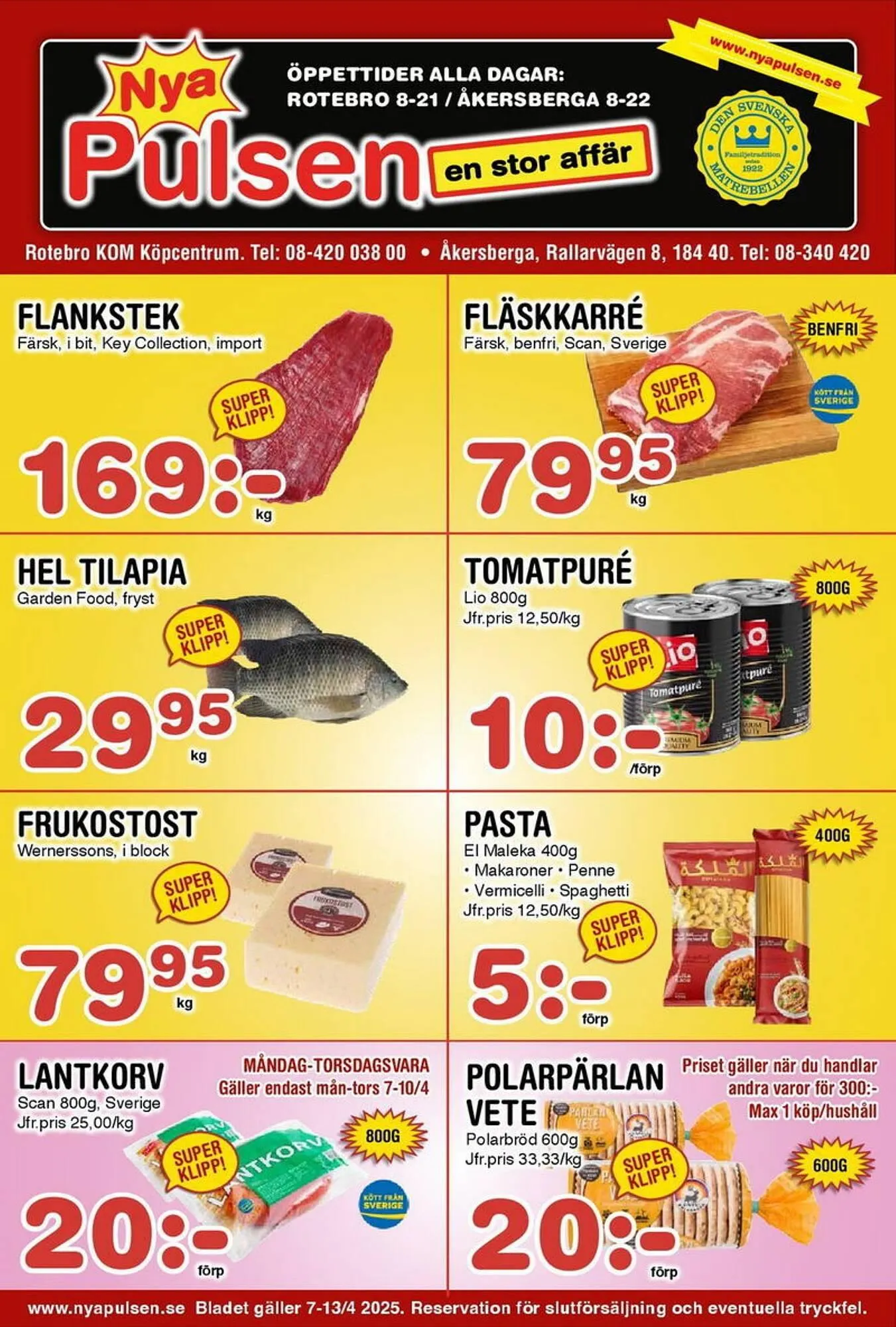 Nya Pulsen reklamblad - 1