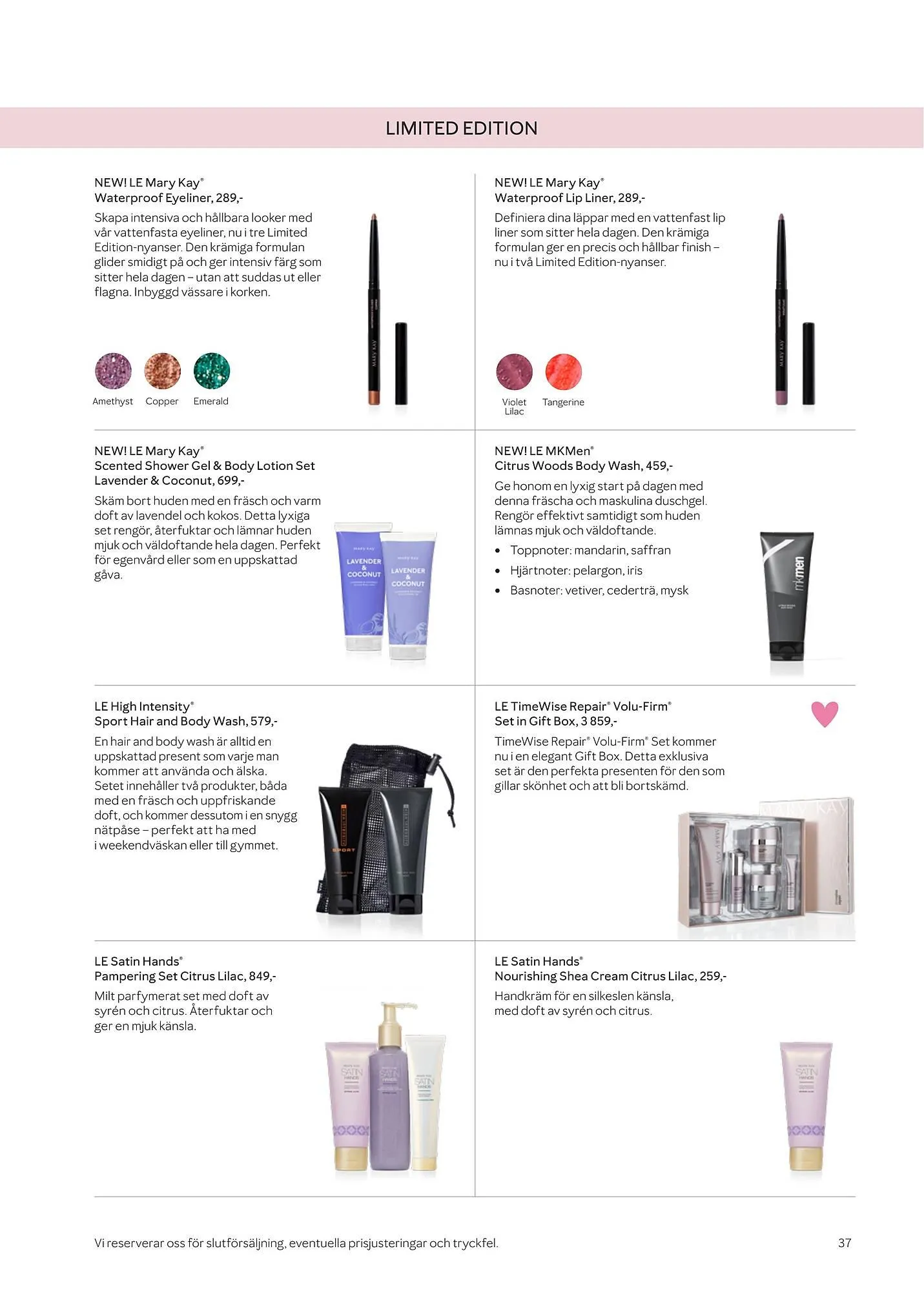 Mary Kay reklamblad från 8 april till 30 april 2025 - Reklamblad sidor 37