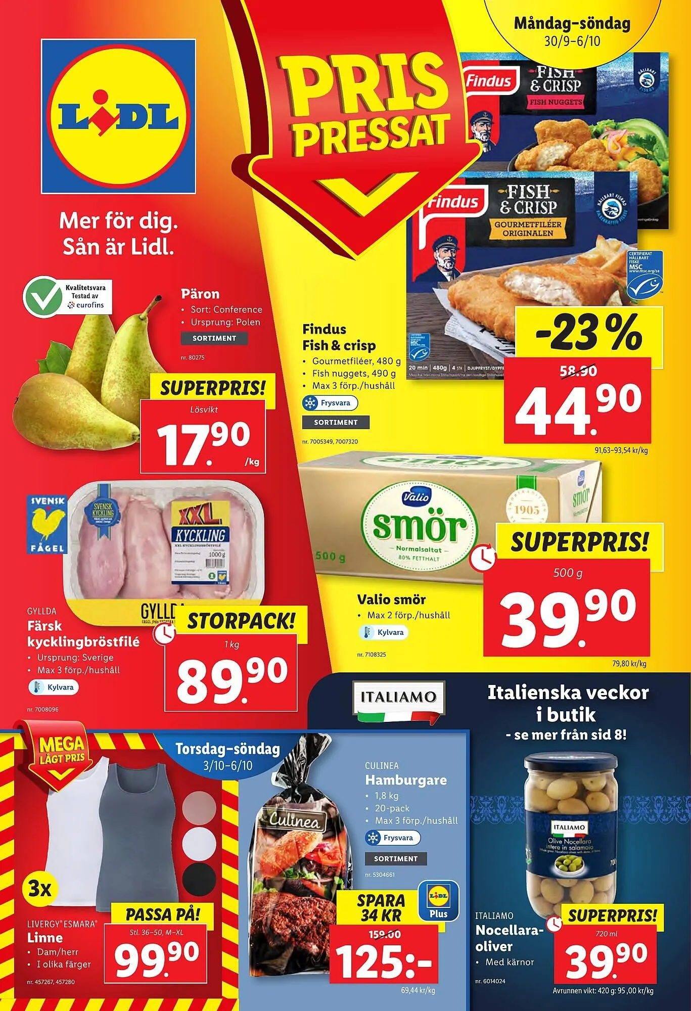 Lidl reklamblad från 30 september till 6 oktober 2024 - Reklamblad sidor 1