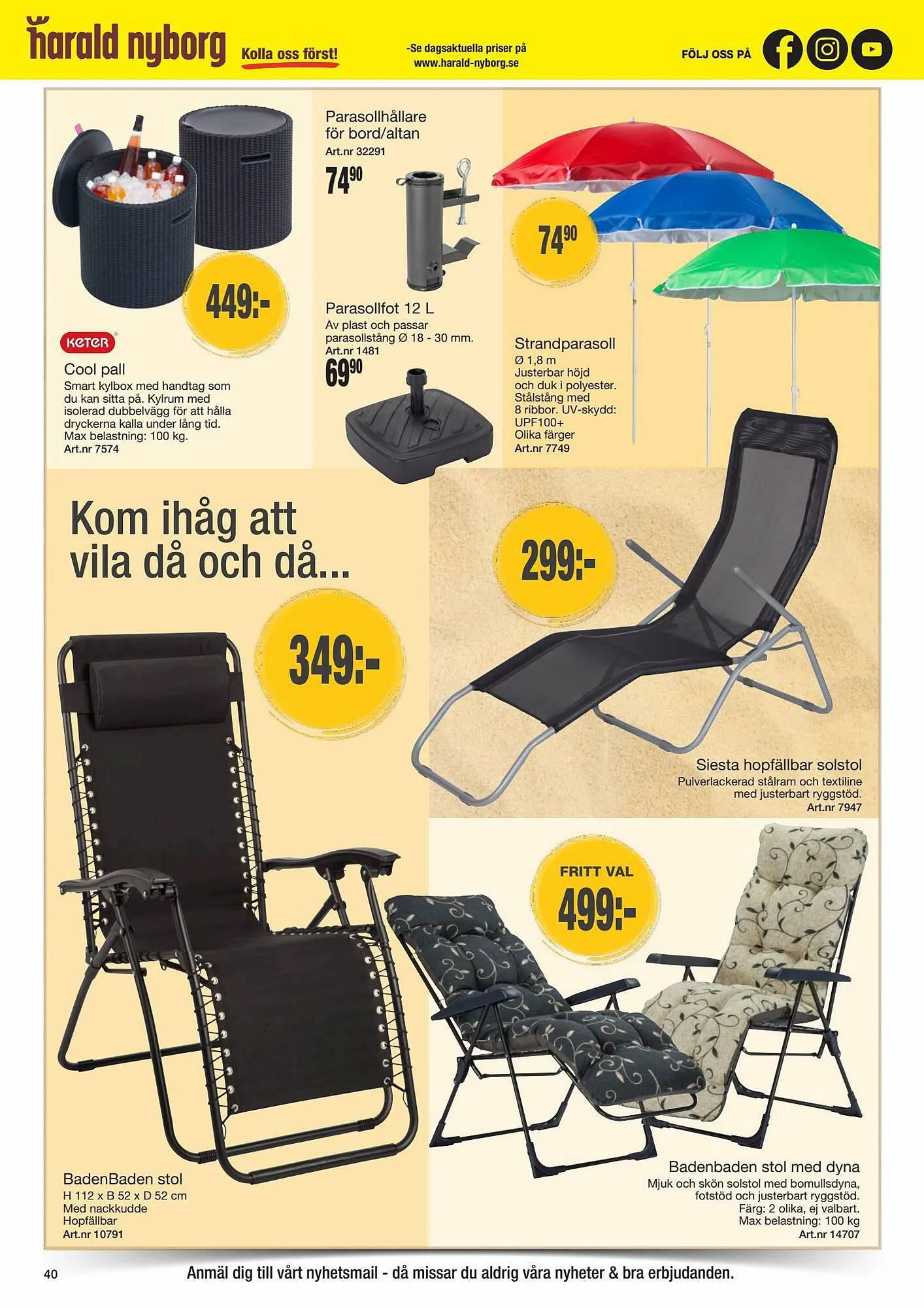 Harald Nyborg reklamblad från 11 juni till 31 oktober 2023 - Reklamblad sidor 40