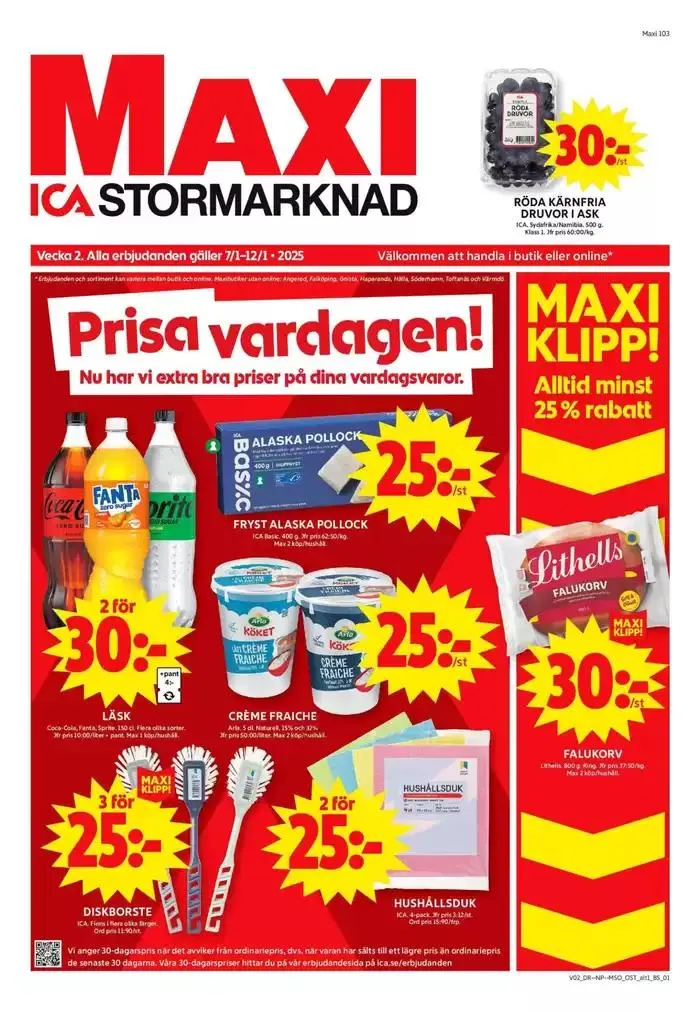 Våra bästa erbjudanden för dig från 5 januari till 12 januari 2025 - Reklamblad sidor 1
