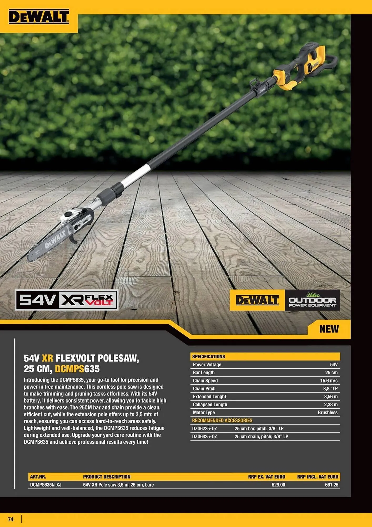 Dewalt reklamblad från 21 mars till 31 maj 2025 - Reklamblad sidor 74