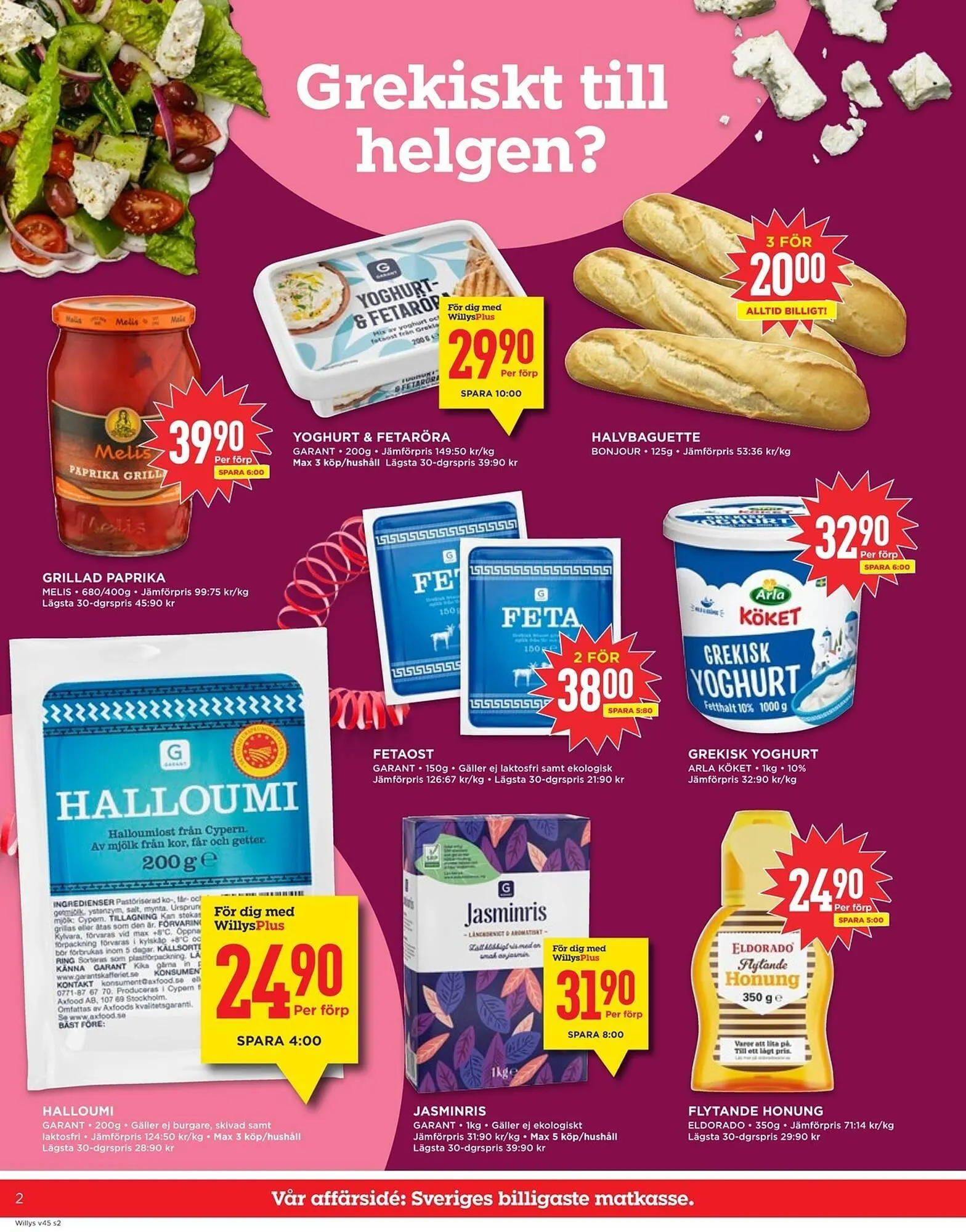 Willys reklamblad från 3 november till 9 november 2025 - Reklamblad sidor 2