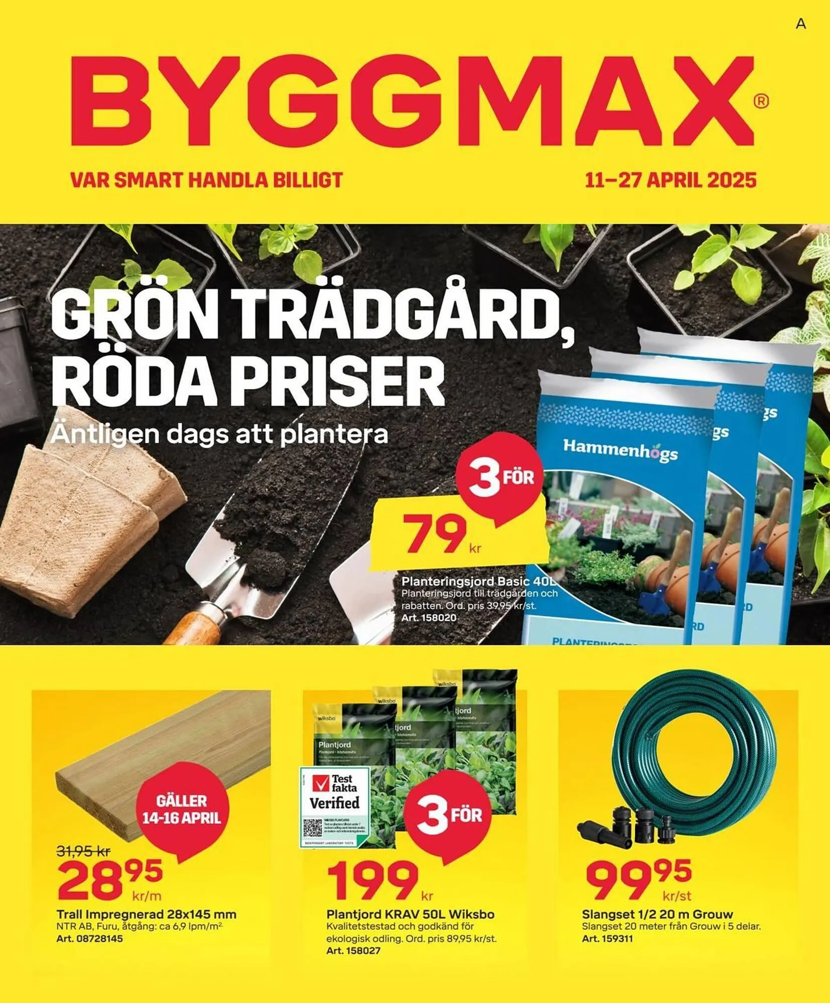 Byggmax reklamblad från 11 april till 27 april 2025 - Reklamblad sidor 1