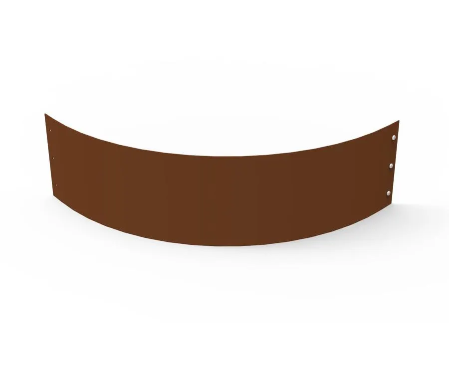 Kantstål Corten 18 cm r=90 cm