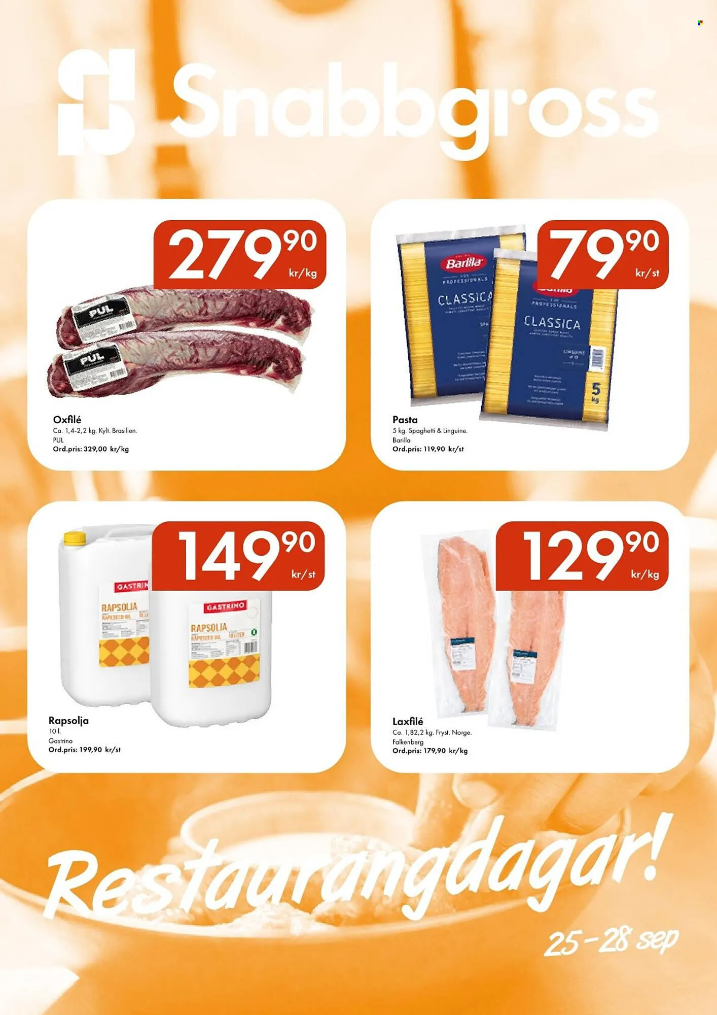Snabbgross reklamblad från 25 september till 28 september 2025 - Reklamblad sidor 1
