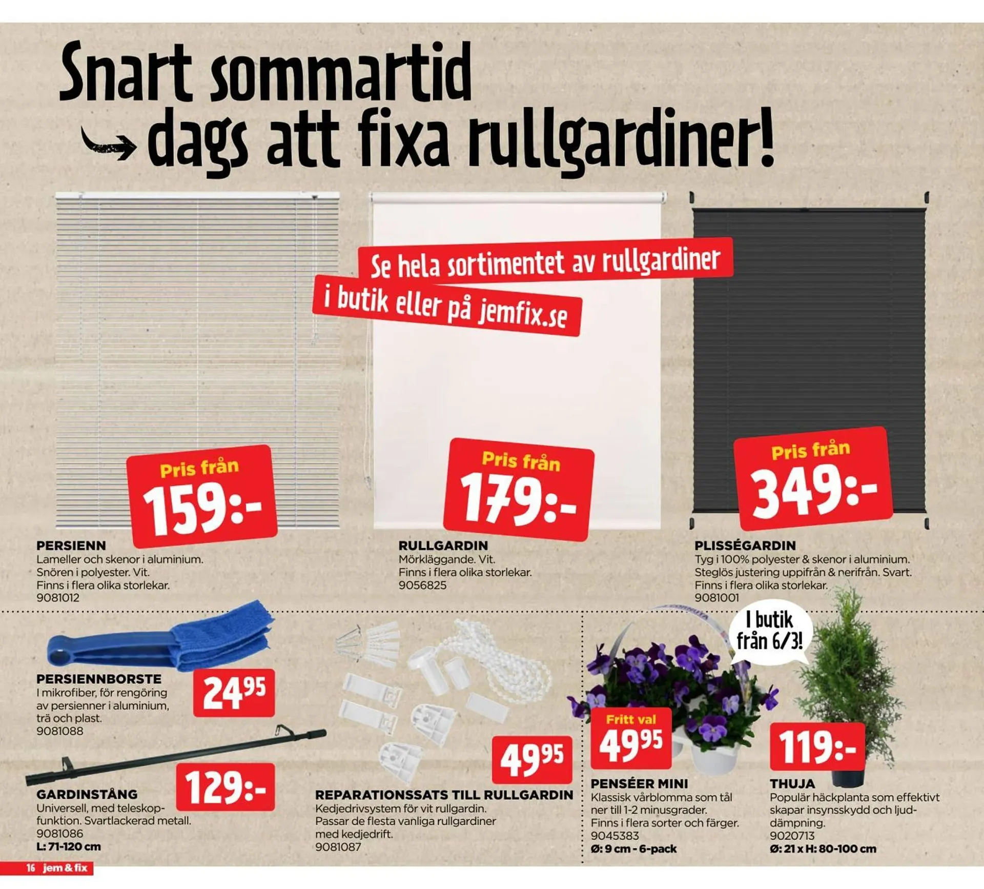 Jem&Fix reklamblad från 2 mars till 16 mars 2026 - Reklamblad sidor 16